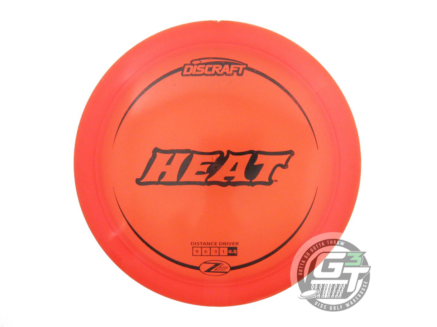 USED Discraft Z Lite Heat 160g Orange Black Stamp Distance Driver Golf Disc