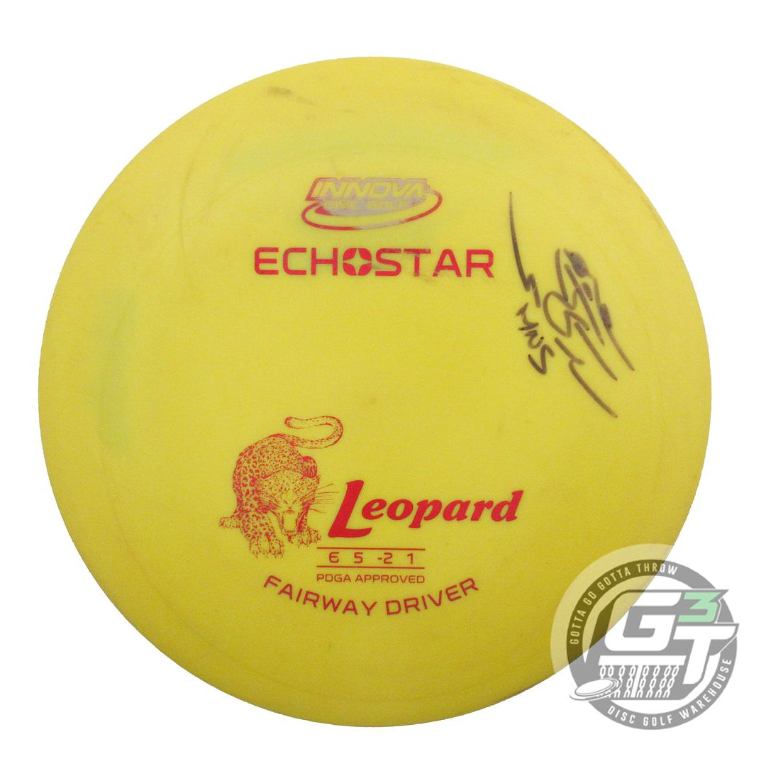 USED Innova Echo Star Leopard 172g Yellow Red Foil PENNED Fairway Driver Disc