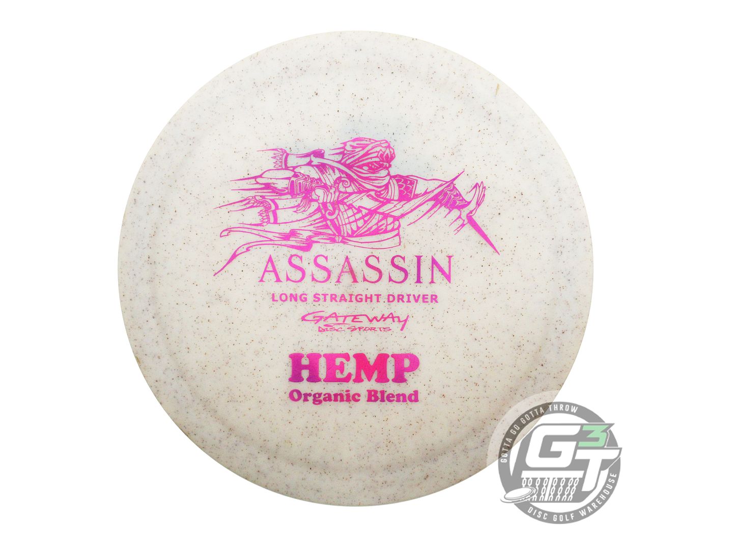 USED Gateway Diamond Hemp Assassin 175g Ivory Magenta Foil Fairway Driver Disc