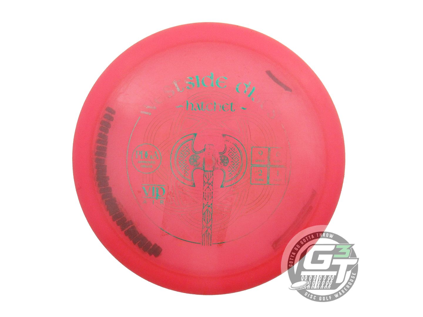 USED Westside Discs VIP AIR Hatchet 154g Pink Green Foil Fairway Driver Disc