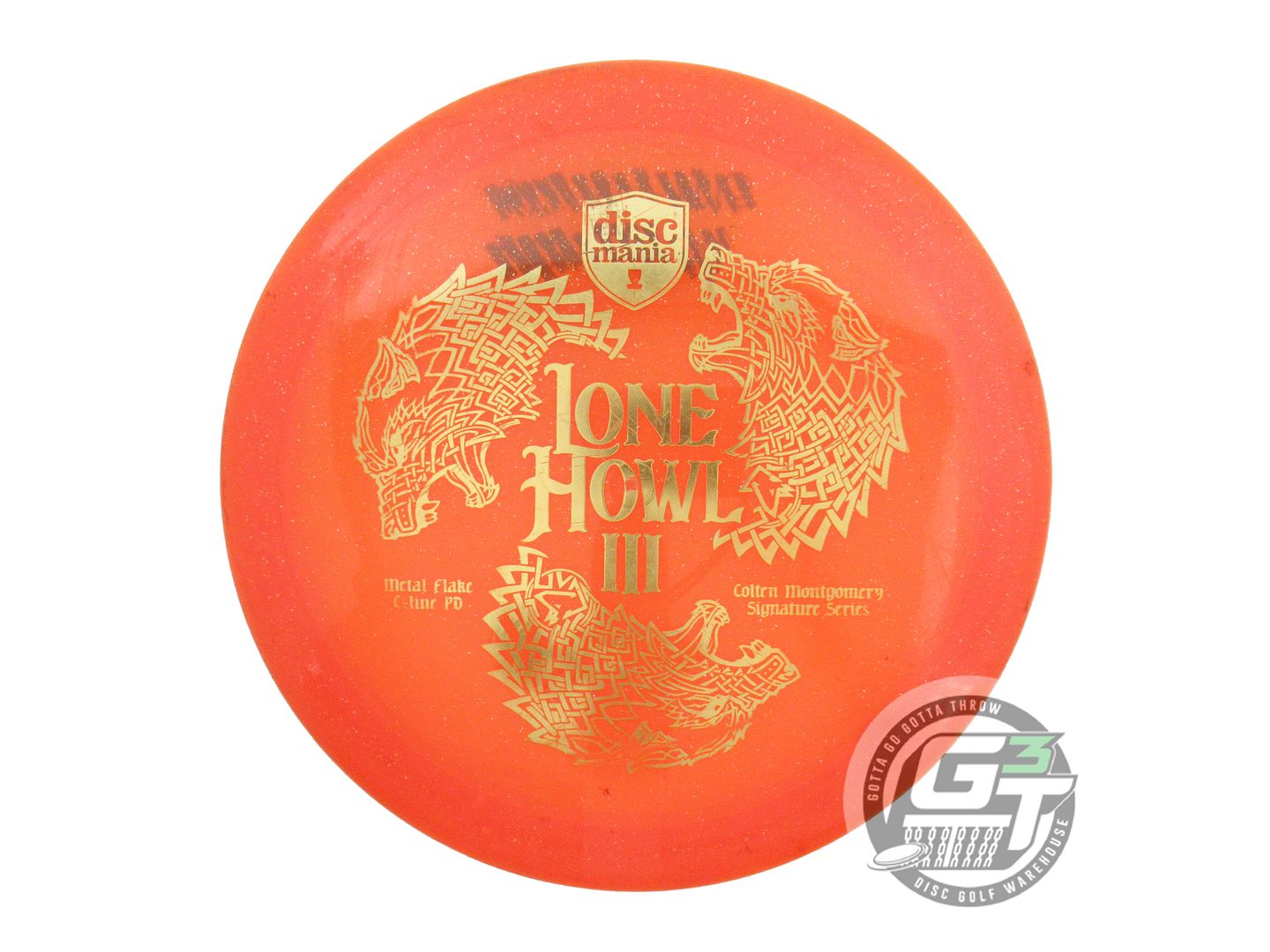 USED DiscMania LONE HOWL 3 Metal Flake C-Line PD 169g Orange Driver Golf Disc