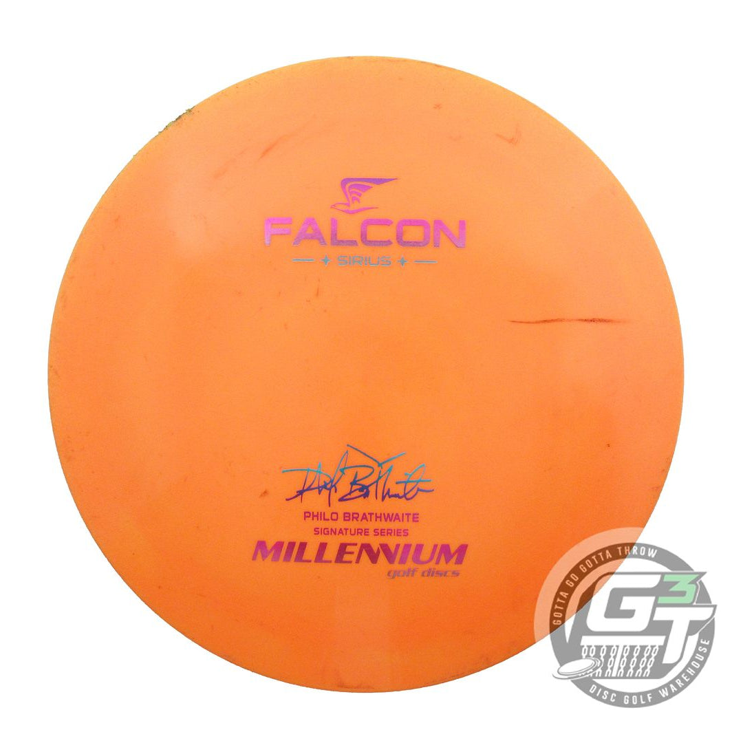 USED Millennium Sirius Falcon 168g Orange Miami Foil Distance Driver Golf Disc