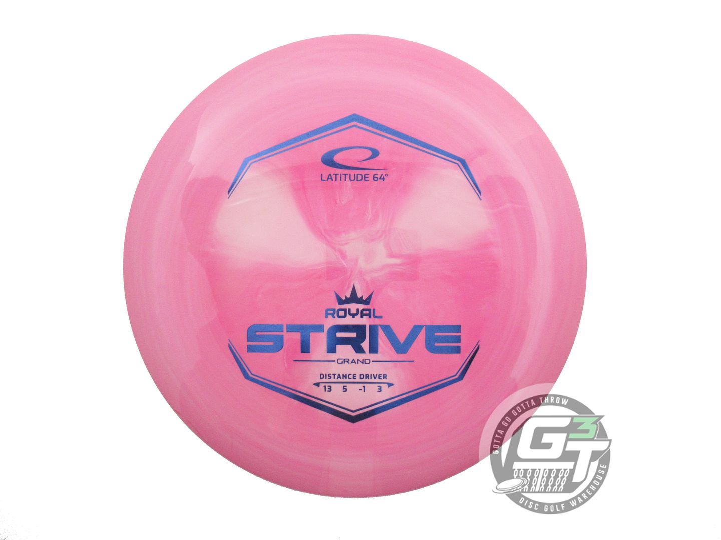 USED Latitude 64 Royal Grand Strive 173g Pink Blue Foil Distance Driver Disc