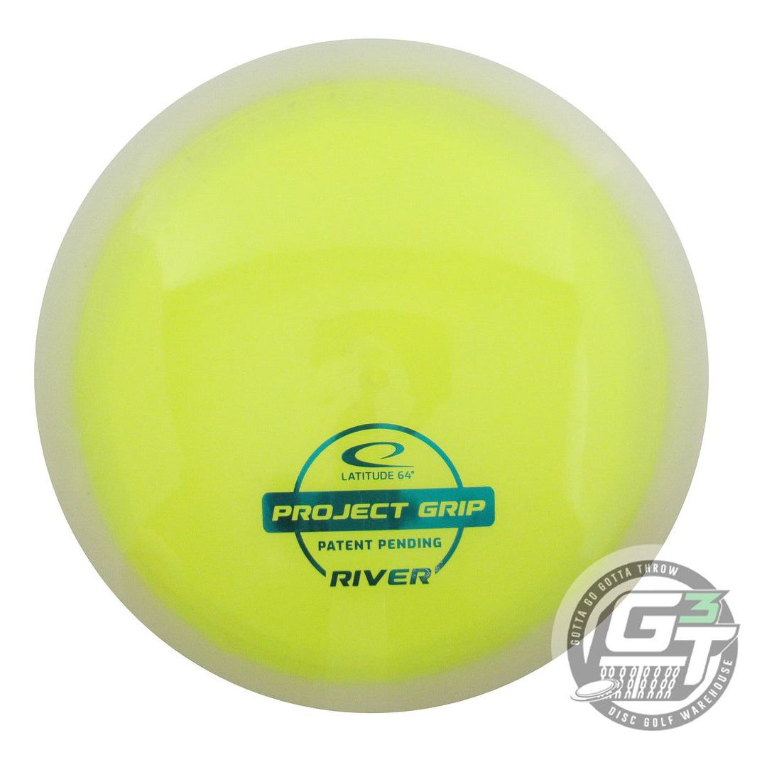 USED Latitude 64 Project Grip River 174g Yellow Teal Foil Fairway Driver Disc
