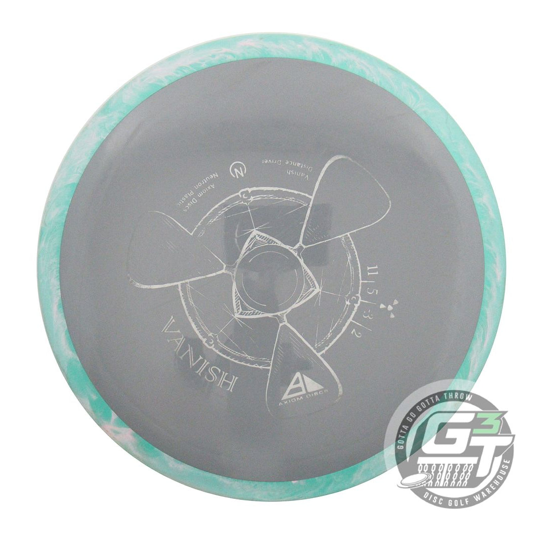 USED Axiom Discs Neutron Vanish 165g Gray Seafoam Rim Distance Driver Golf Disc