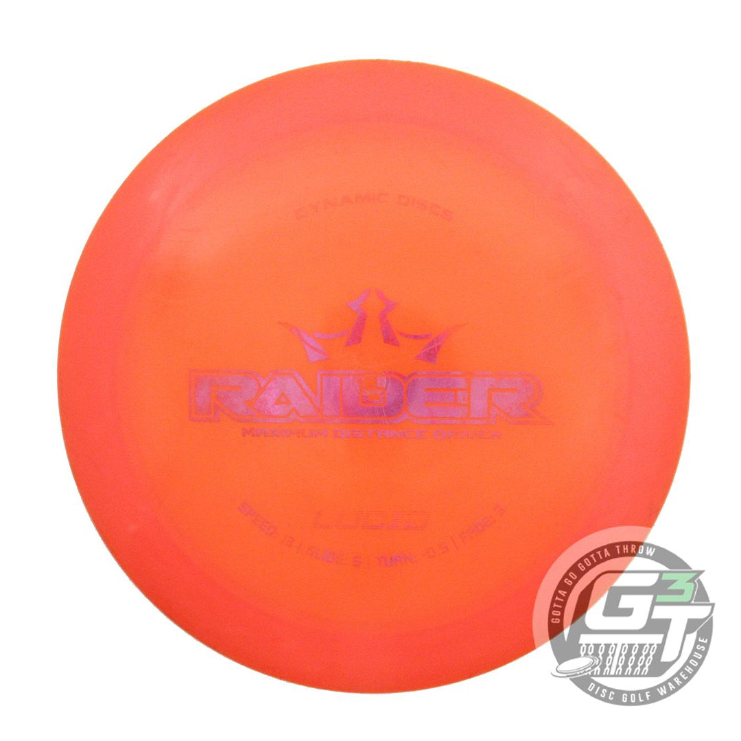 USED Dynamic Discs Lucid Raider 175g Orange Pink Foil Distance Driver Golf Disc
