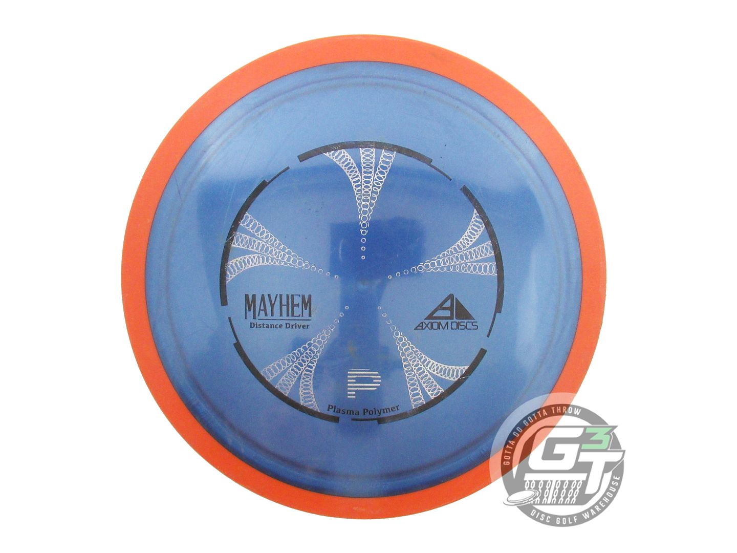 USED Axiom Discs Plasma Mayhem 172g Blue Orange Rim Distance Driver Golf Disc