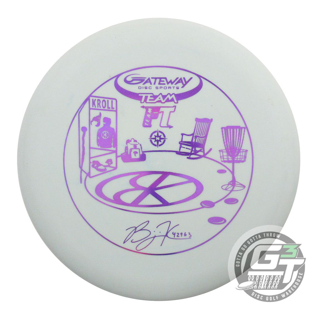 NOS Gateway Super Glow Firm Wizard 173g Mint Purple Foil Putter Golf Disc