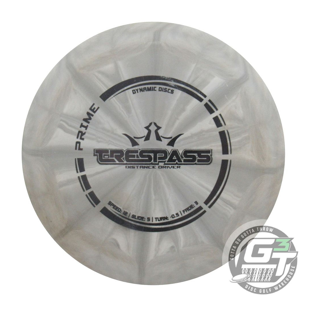 USED Dynamic Discs Prime Burst Trespass 174g Gray Black Stamp Driver Golf Disc