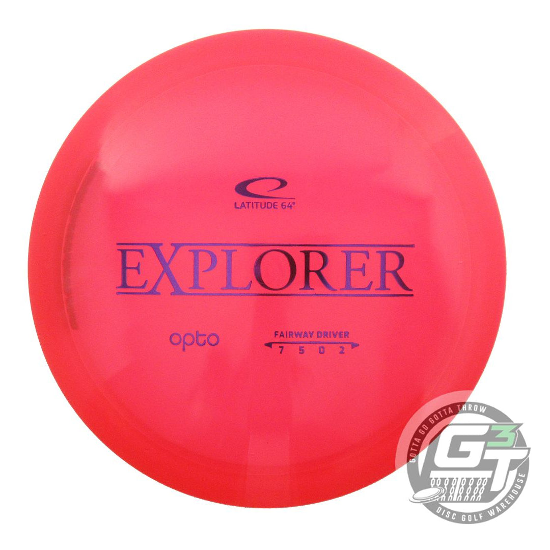 USED Latitude 64 Opto Explorer 173g Red Purple Foil A Distance Driver Golf Disc