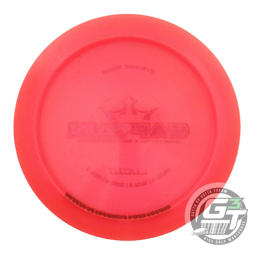 USED Dynamic Discs Lucid Captain 175g Red Black Stamp Distance Driver Golf Disc