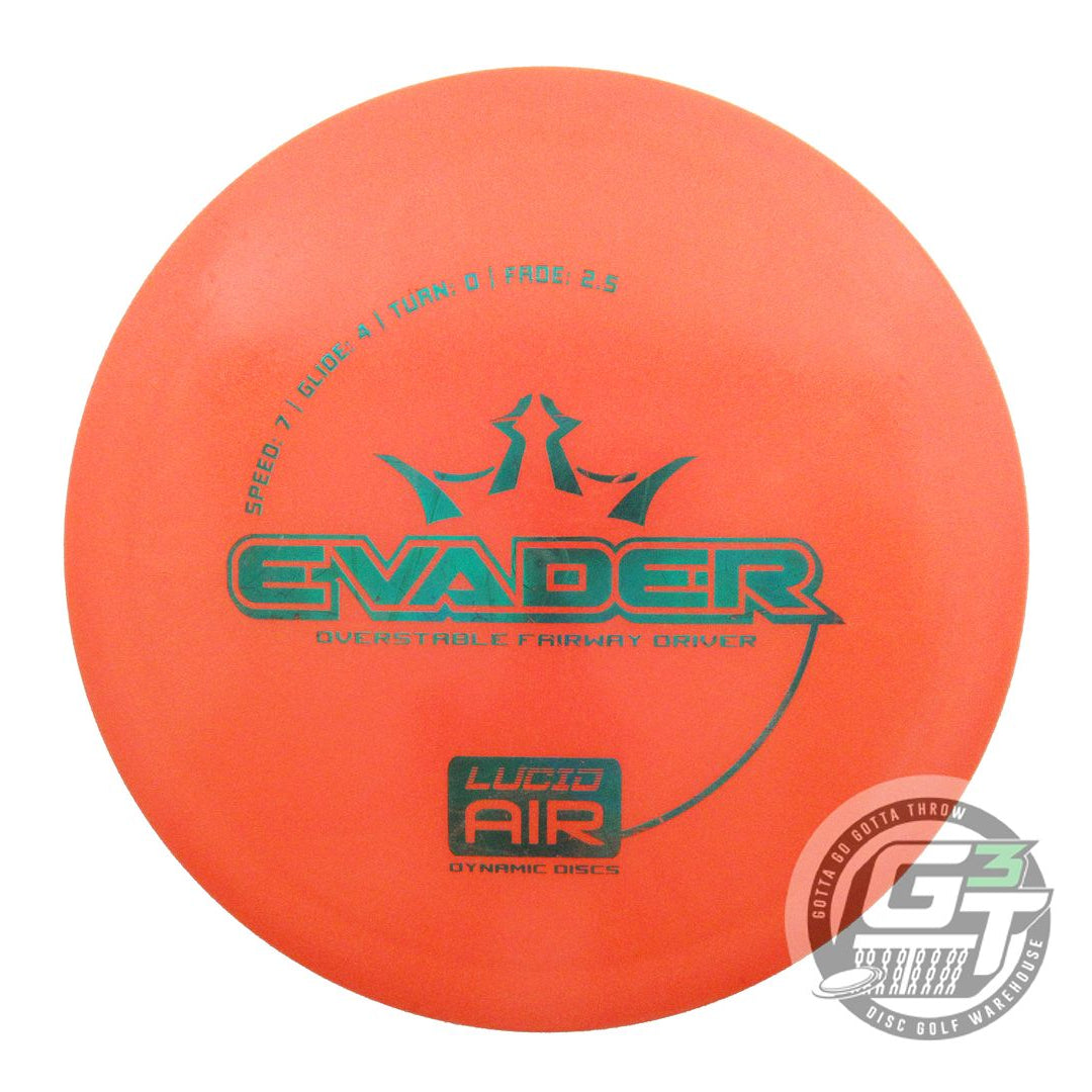 USED Dynamic Discs Lucid AIR Evader 156g Orange Green Foil Fairway Driver Disc