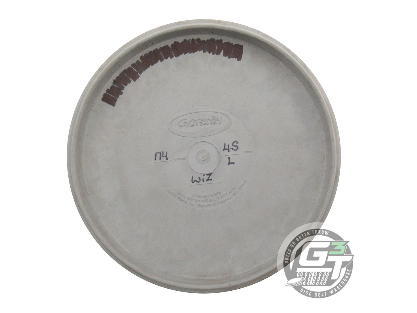 USED Gateway 4S Lunar Wizard 174g Gray Silver Foil Putter Golf Disc