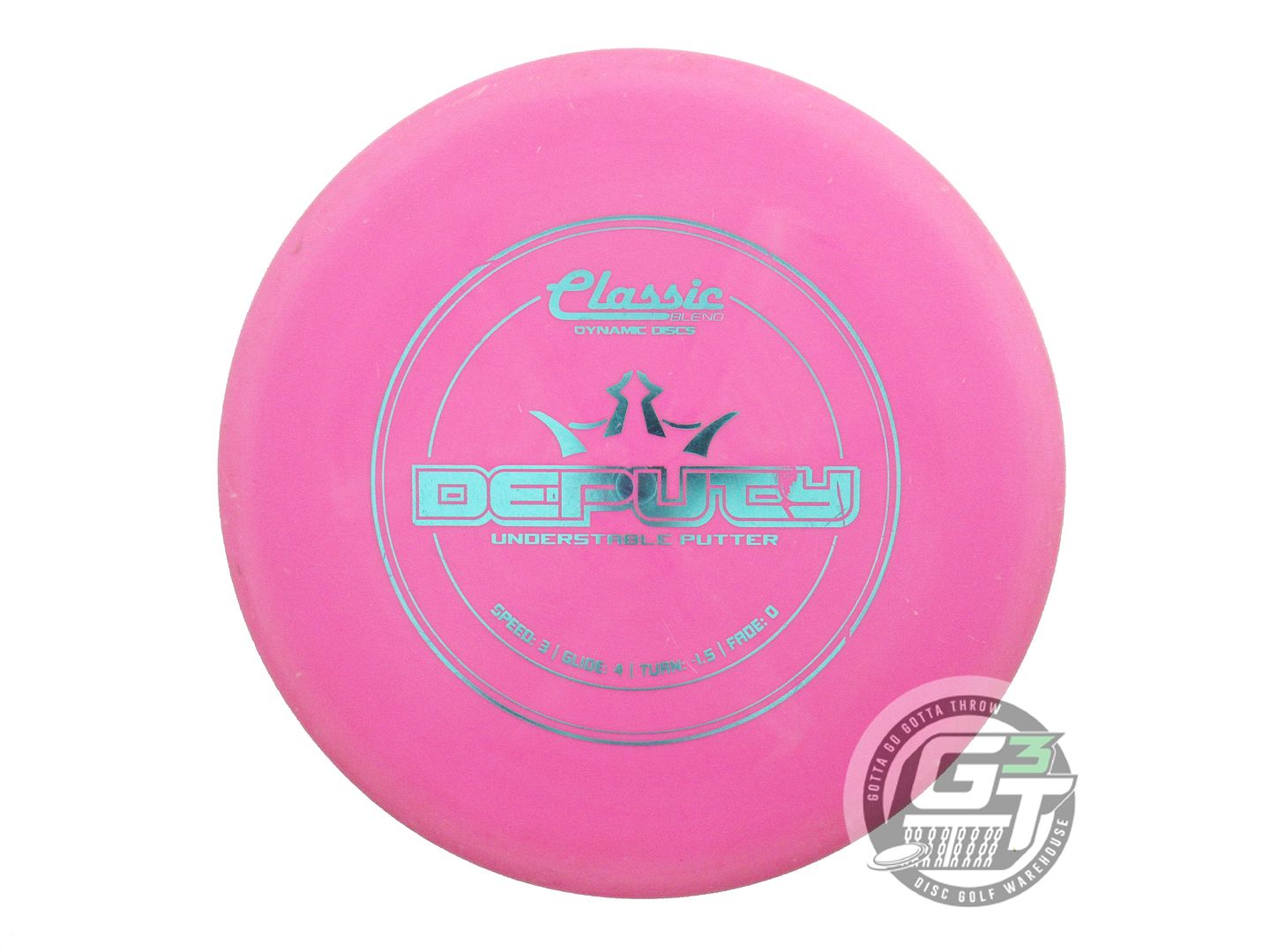 USED Dynamic Discs Classic Blend Deputy 173g Pink Aqua Foil Putter Golf Disc