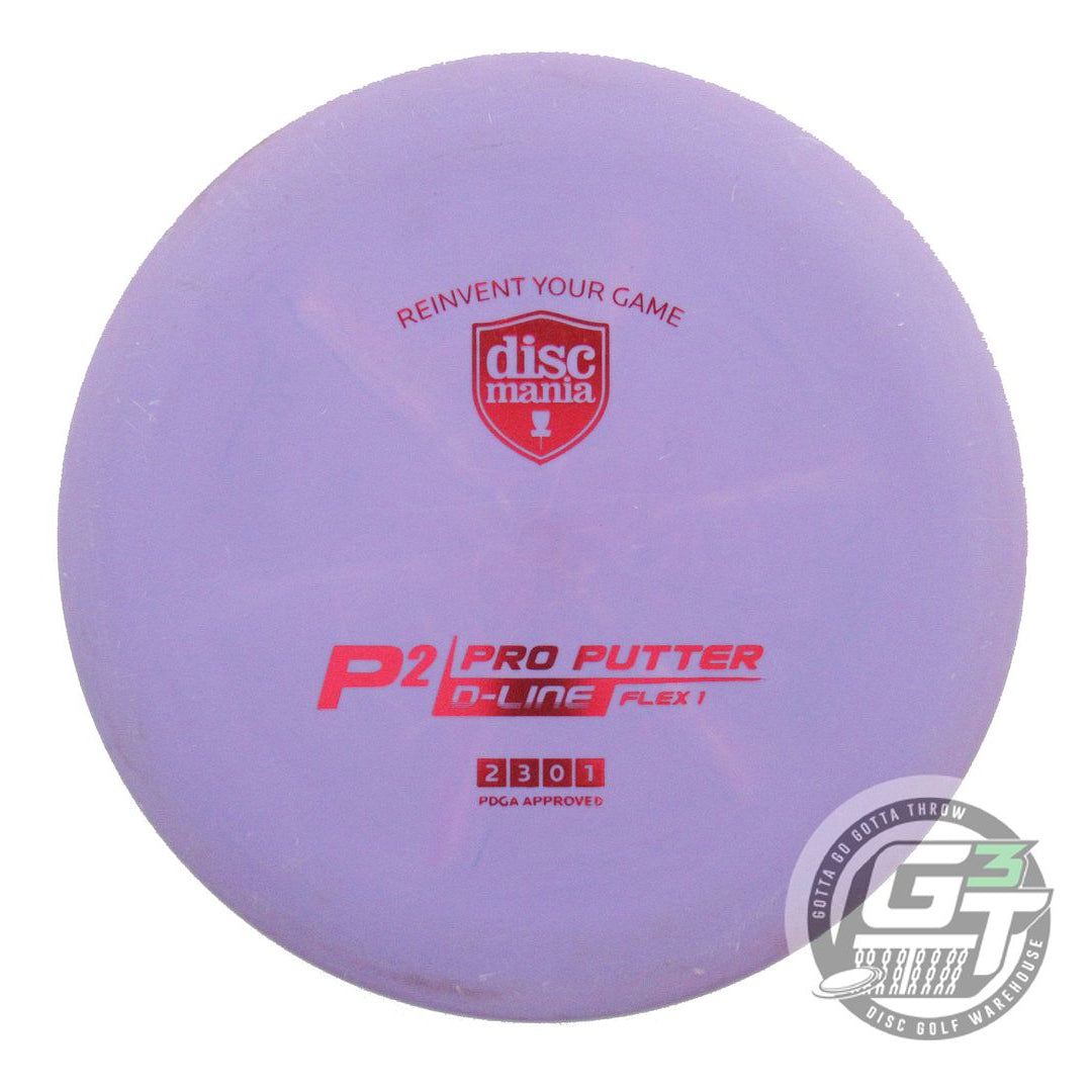 USED DiscMania D-Line Flex 1 P2 175g Purple Red Foil Putter Golf Disc