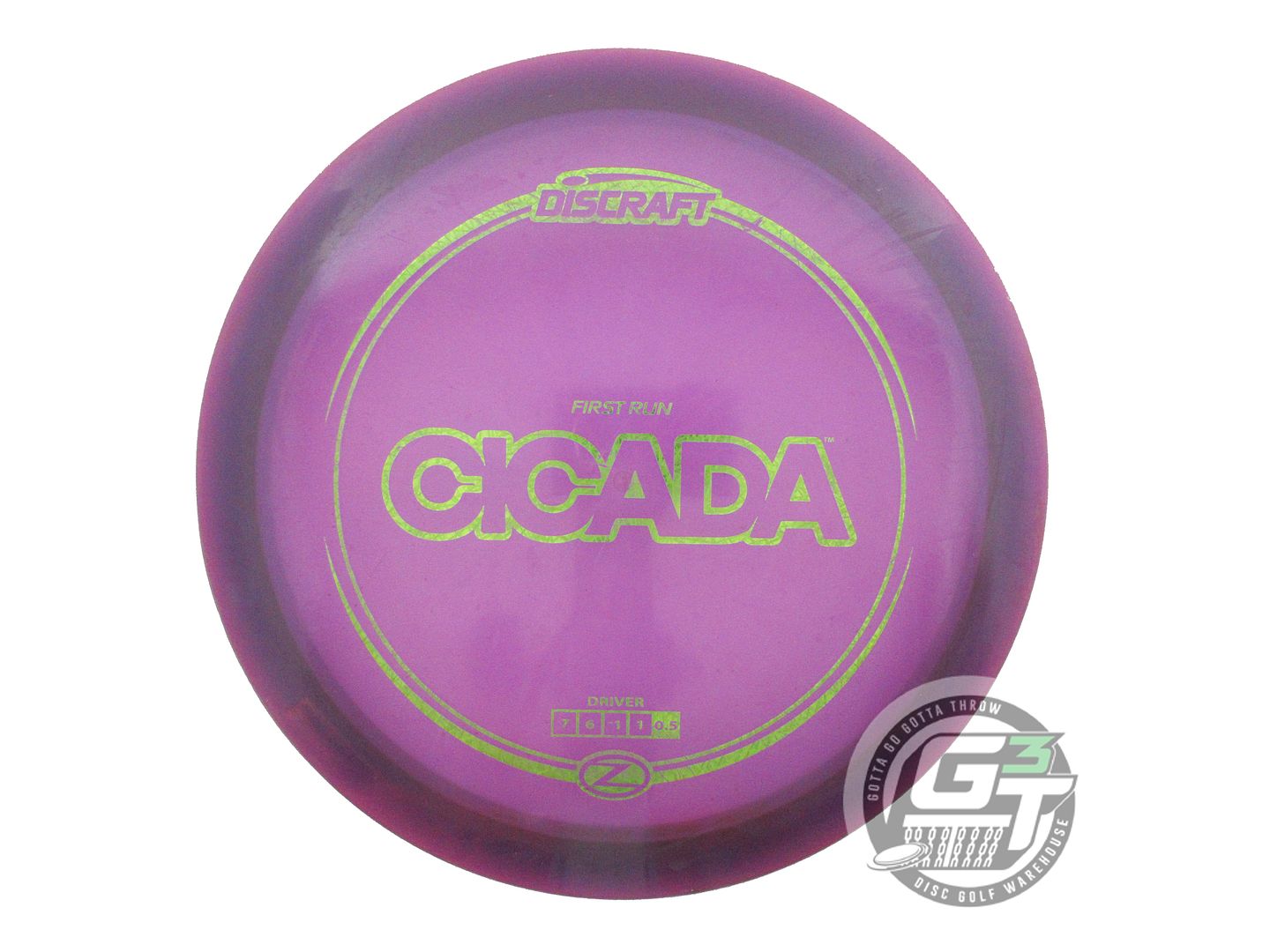 USED Discraft FIRST RUN Z Cicada 169g Purple Lime Foil Fairway Driver Golf Disc