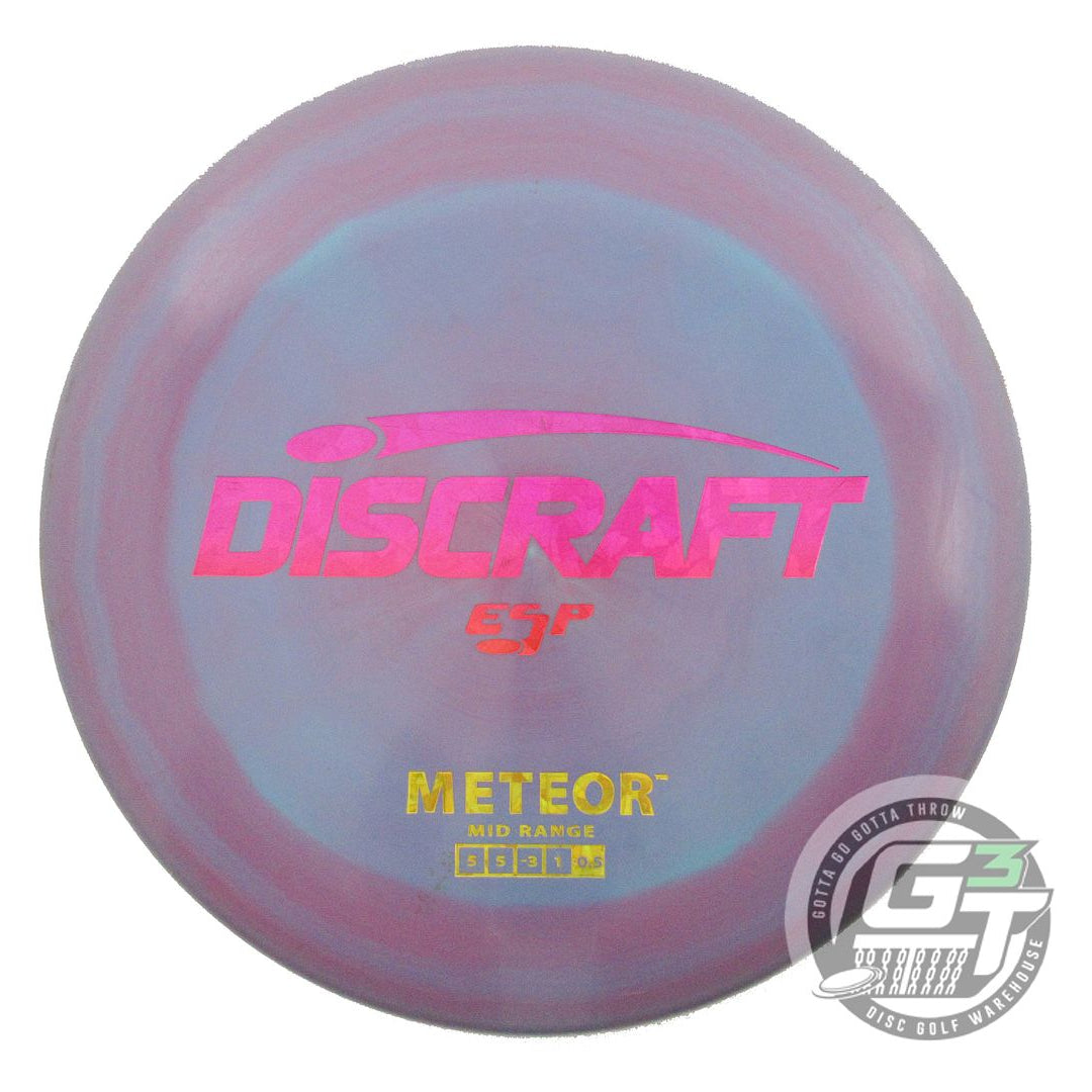 USED Discraft ESP Meteor 178g Purple-Blue Sunset Shatter Foil Midrange Golf Disc