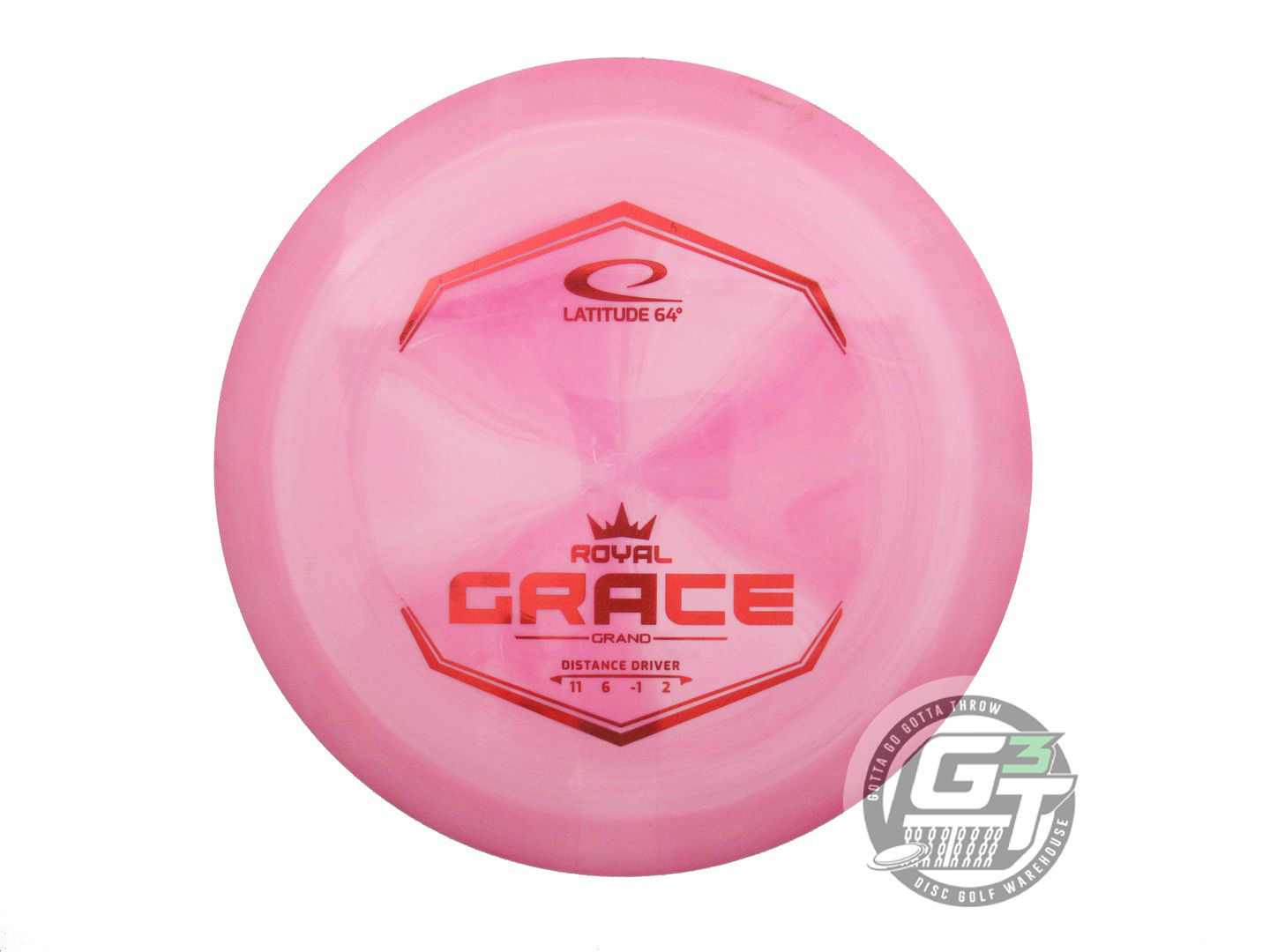 USED Latitude 64 Royal Grand Grace 173g Pink Red Foil Distance Driver Disc