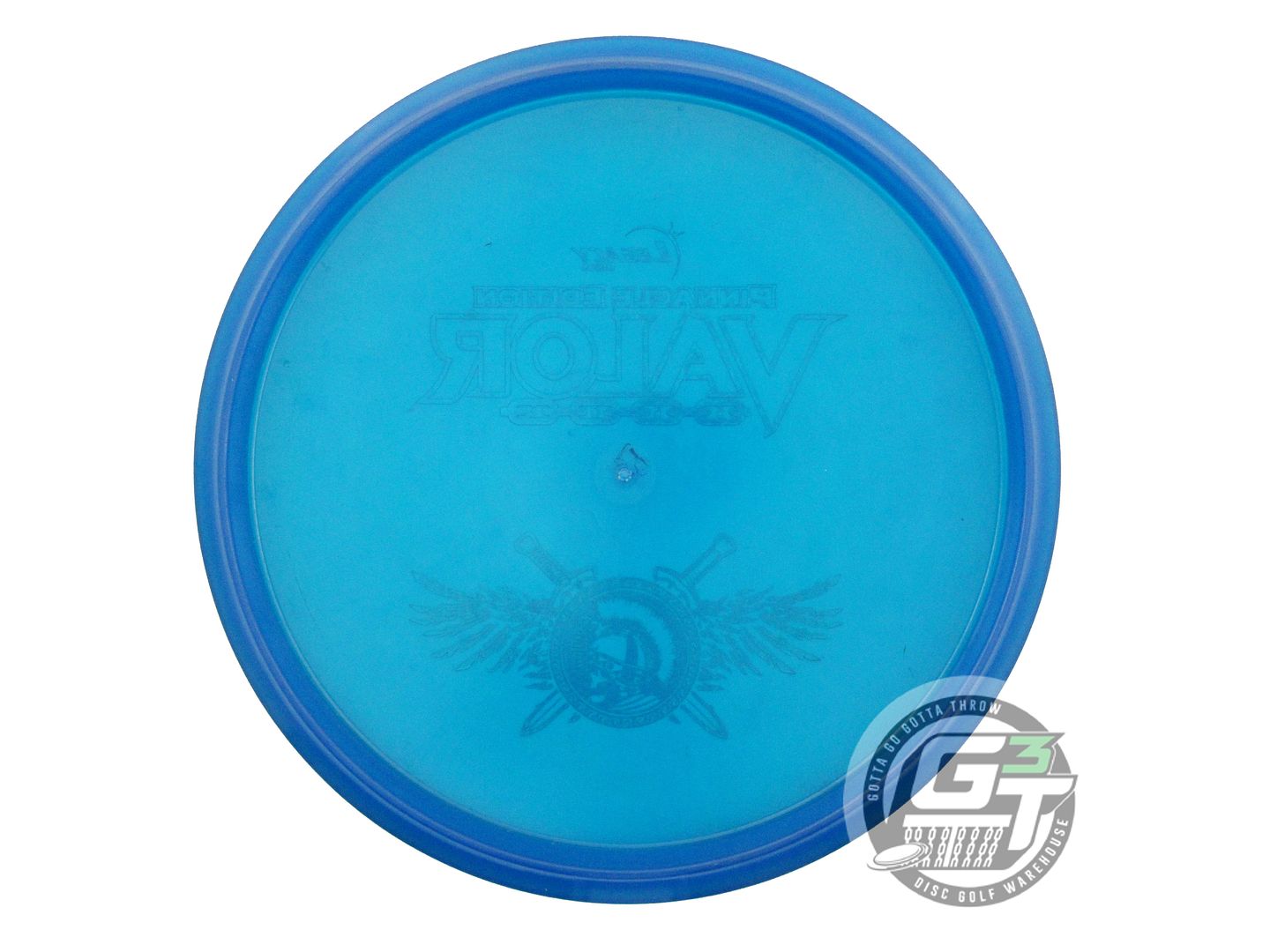 USED Legacy Discs Pinnacle Valor 176g Blue Gold Tron Foil Midrange Golf Disc