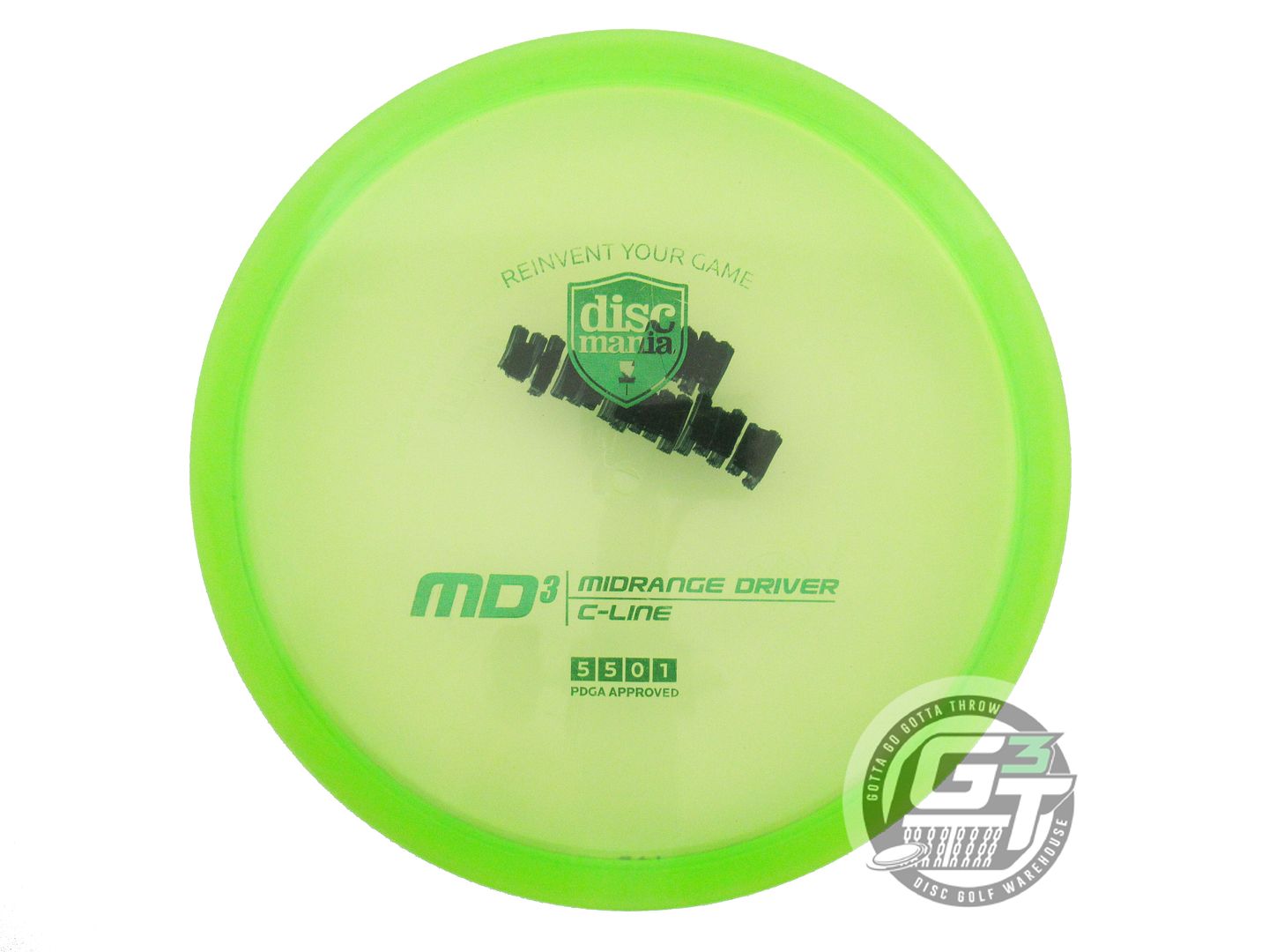USED DiscMania C-Line MD3 178g Lime Green Foil Midrange Golf Disc