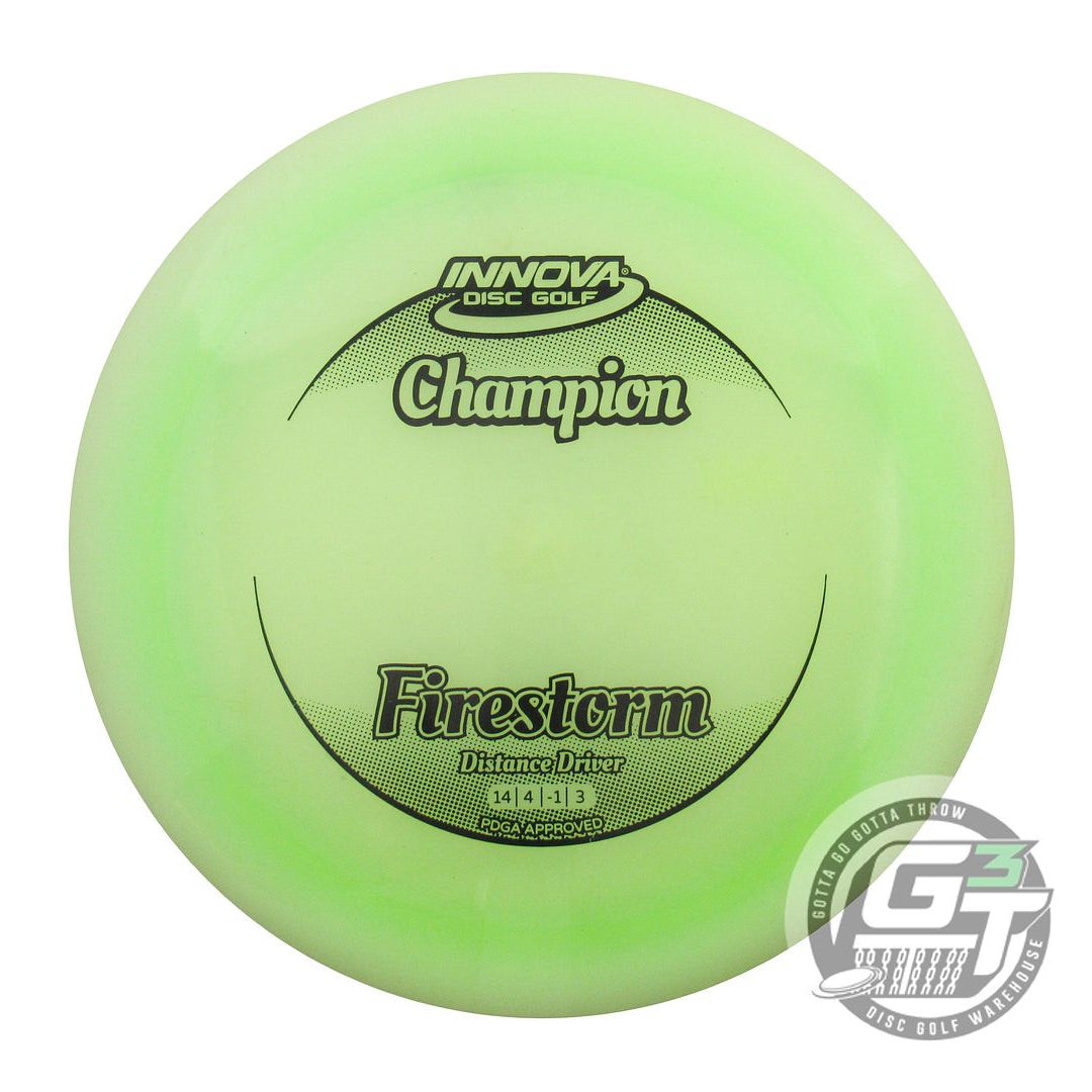 USED Innova Champion Firestorm 176g Lime Black Stamp Distance Driver Golf Disc