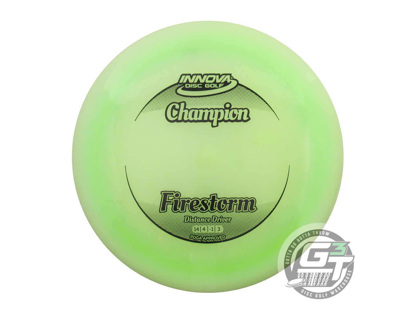 USED Innova Champion Firestorm 176g Lime Black Stamp Distance Driver Golf Disc
