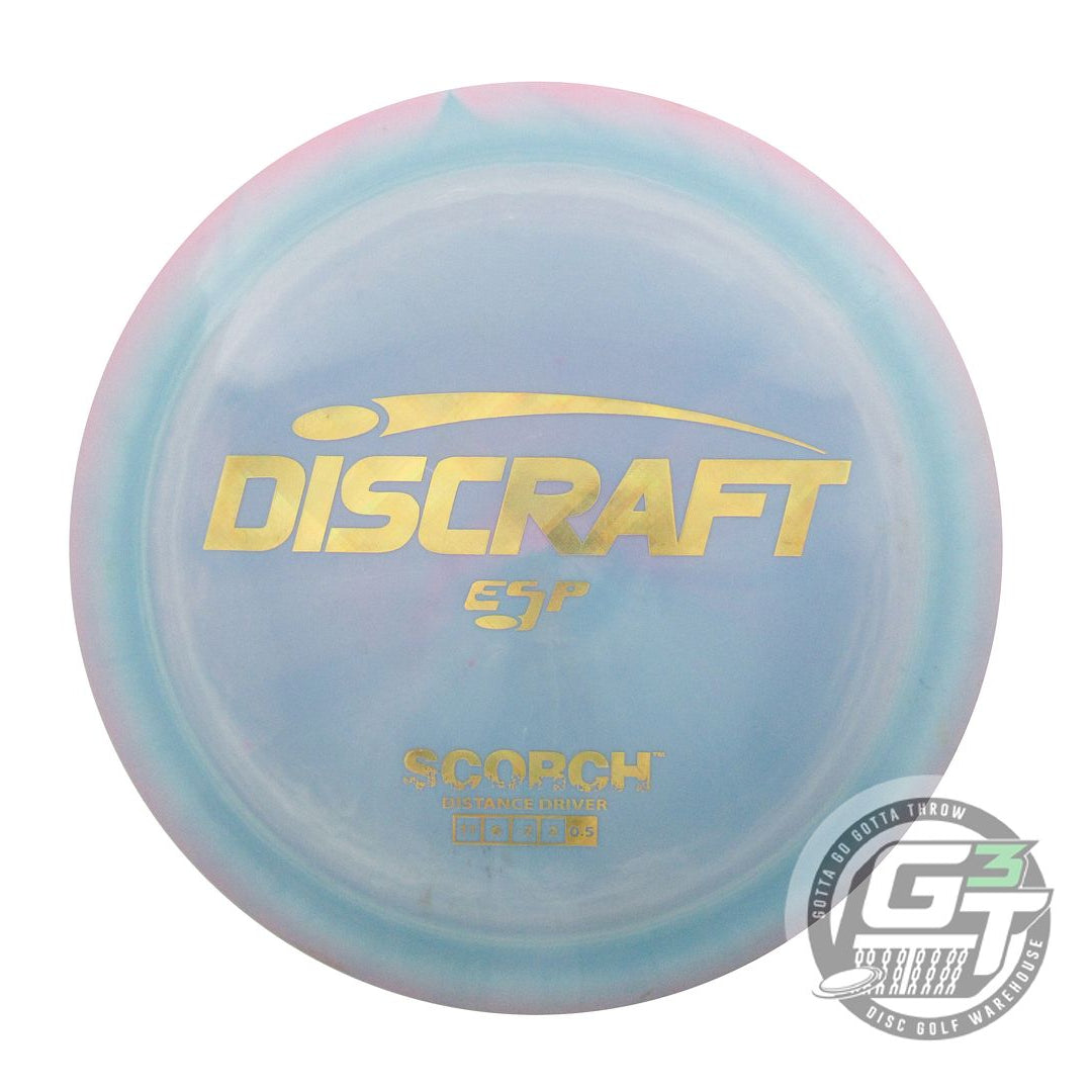 USED Discraft ESP Scorch 175g Teal-Pink Gold Prism Foil Distance Driver Disc