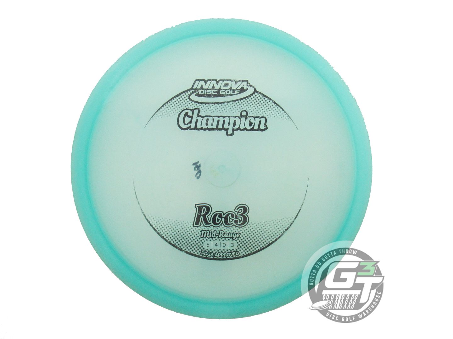 USED Innova Champion Roc3 180g Seafoam Black Stamp Midrange Golf Disc