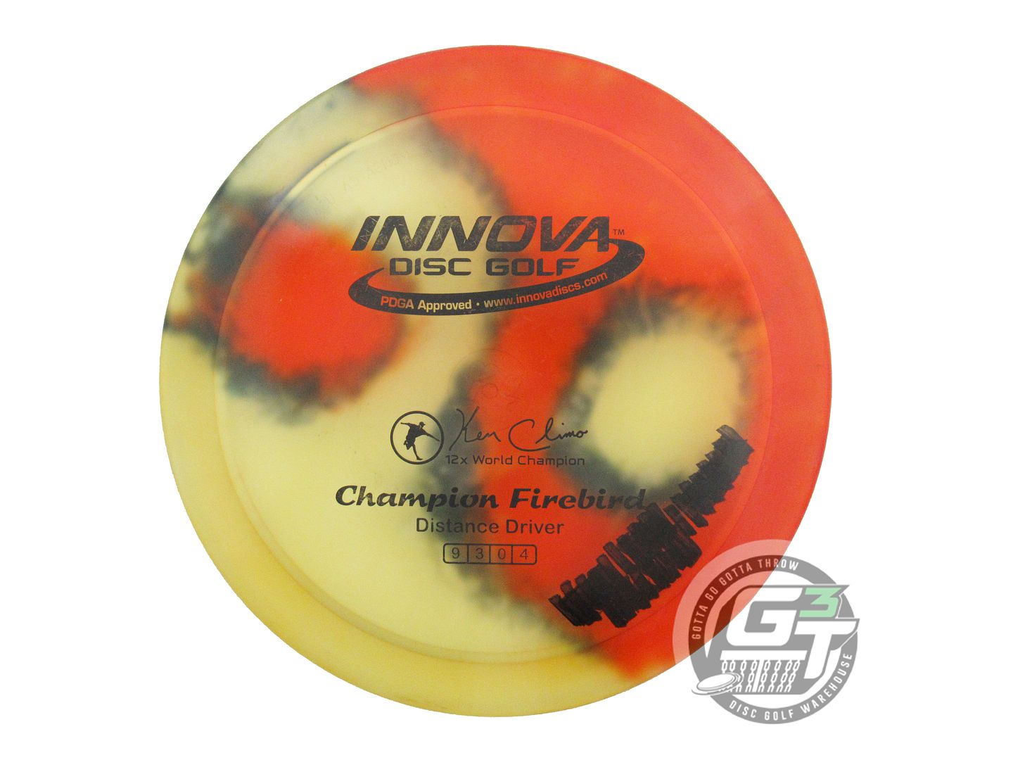USED Innova I-DYE Champion Firebird 175g Yin Yang Distance Driver Golf Disc
