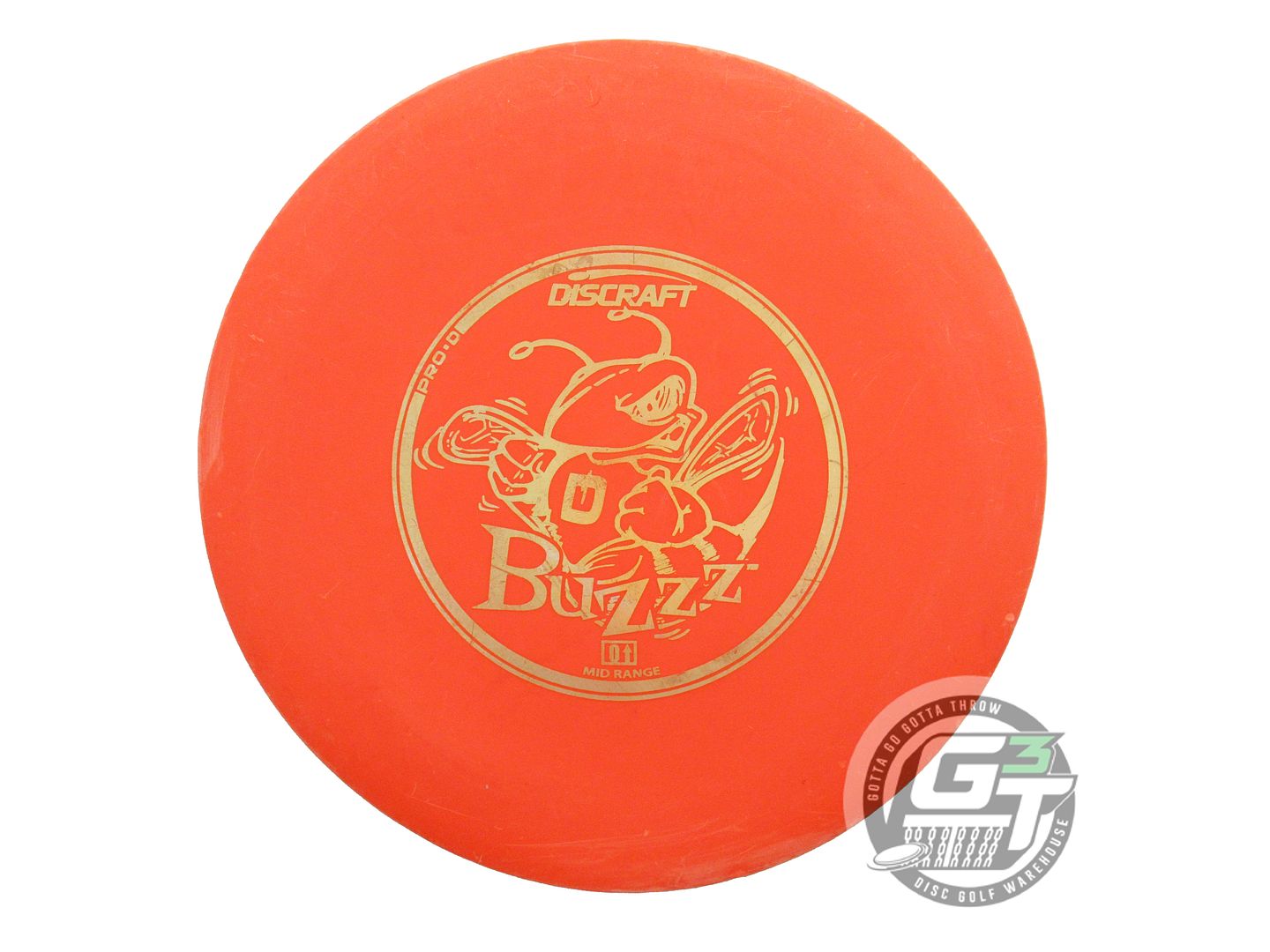 USED Discraft Pro D Buzzz 170g Orange Gold Holo Foil OOP Midrange Golf Disc