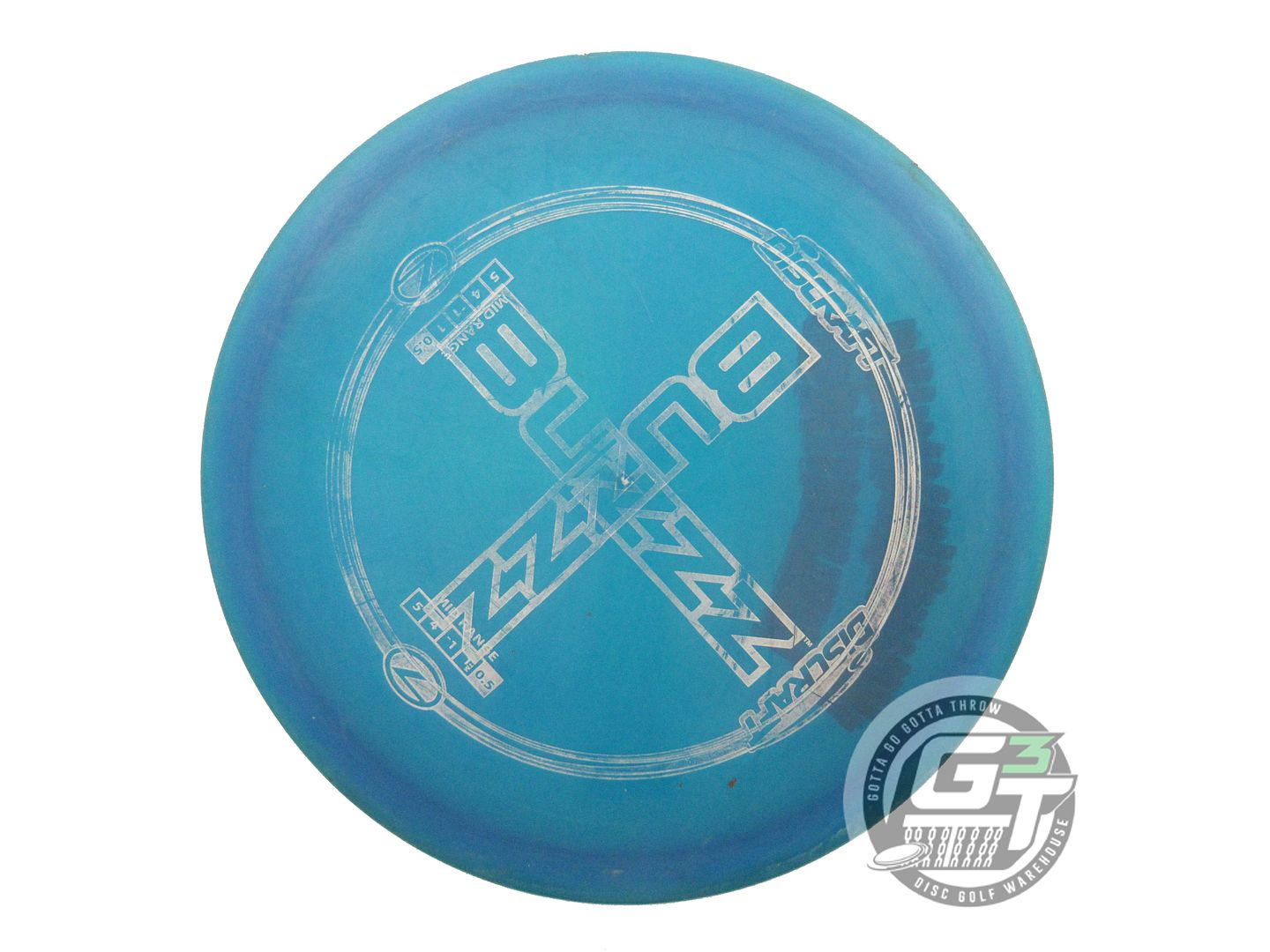 USED Discraft X-OUT Z Buzzz 180g Blue Midrange Golf Disc