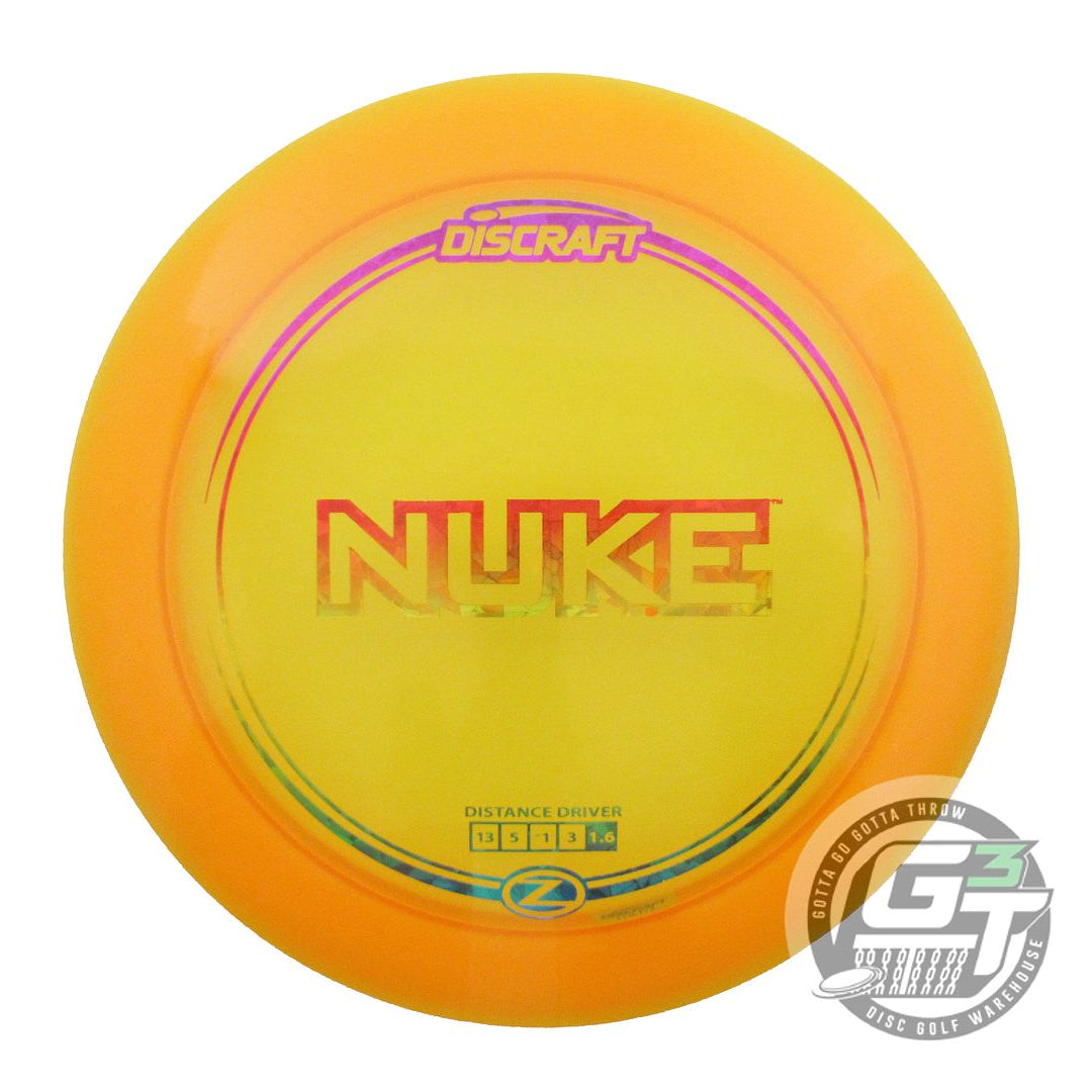 NOS Discraft Z Nuke 172g Marigold Rainbow Shatter Distance Driver Golf Disc