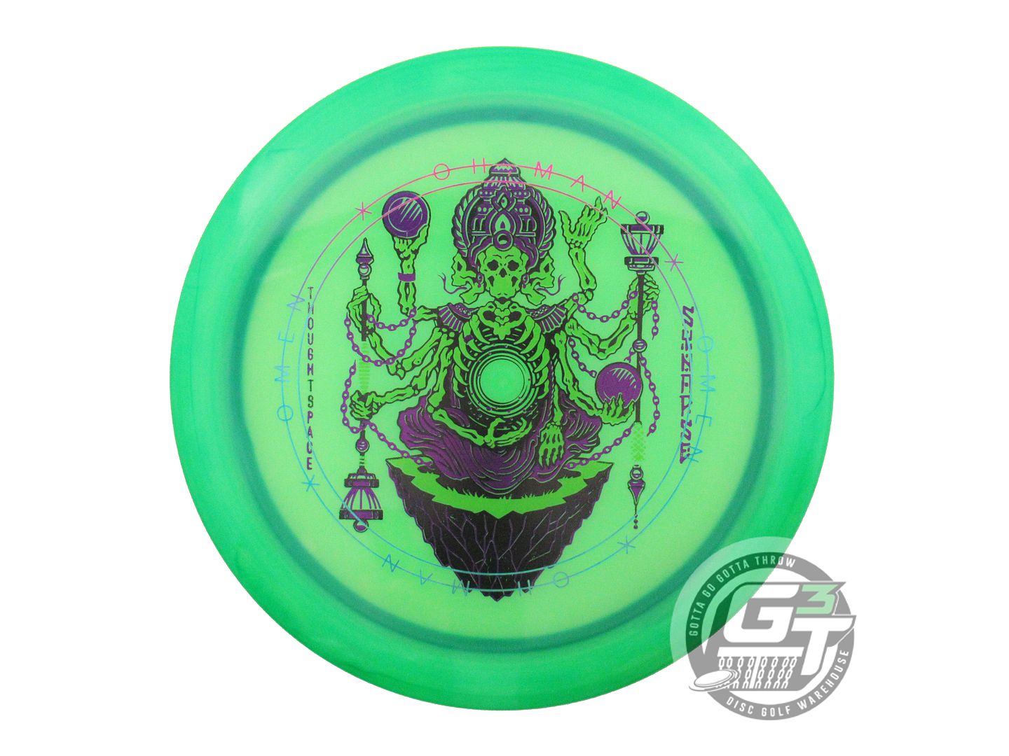 USED Thought Space X-OUT Glow Omen 174g Lime Fairway Driver Golf Disc