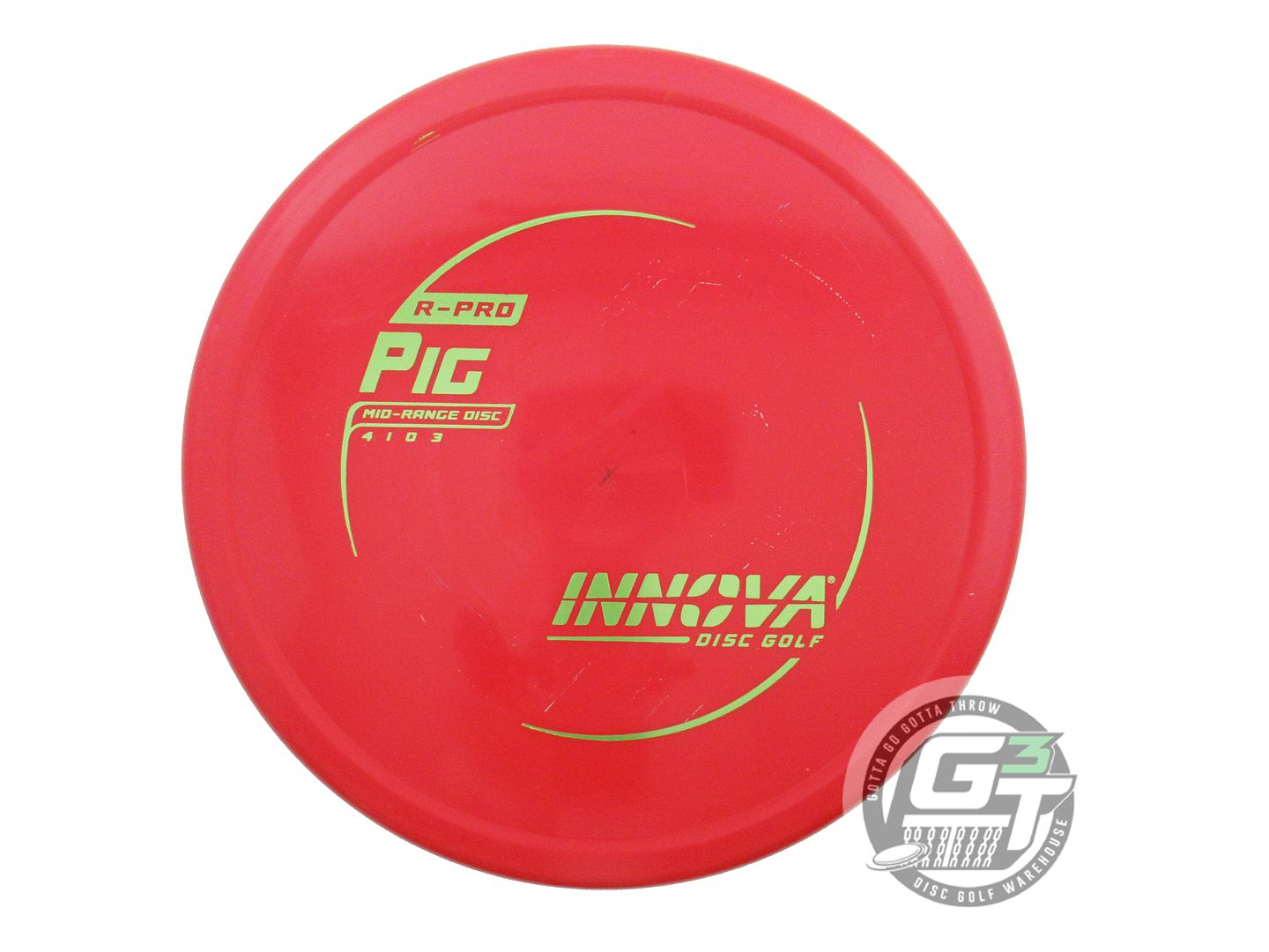 USED Innova R-Pro Pig 171g Red Lime Foil Putter Golf Disc
