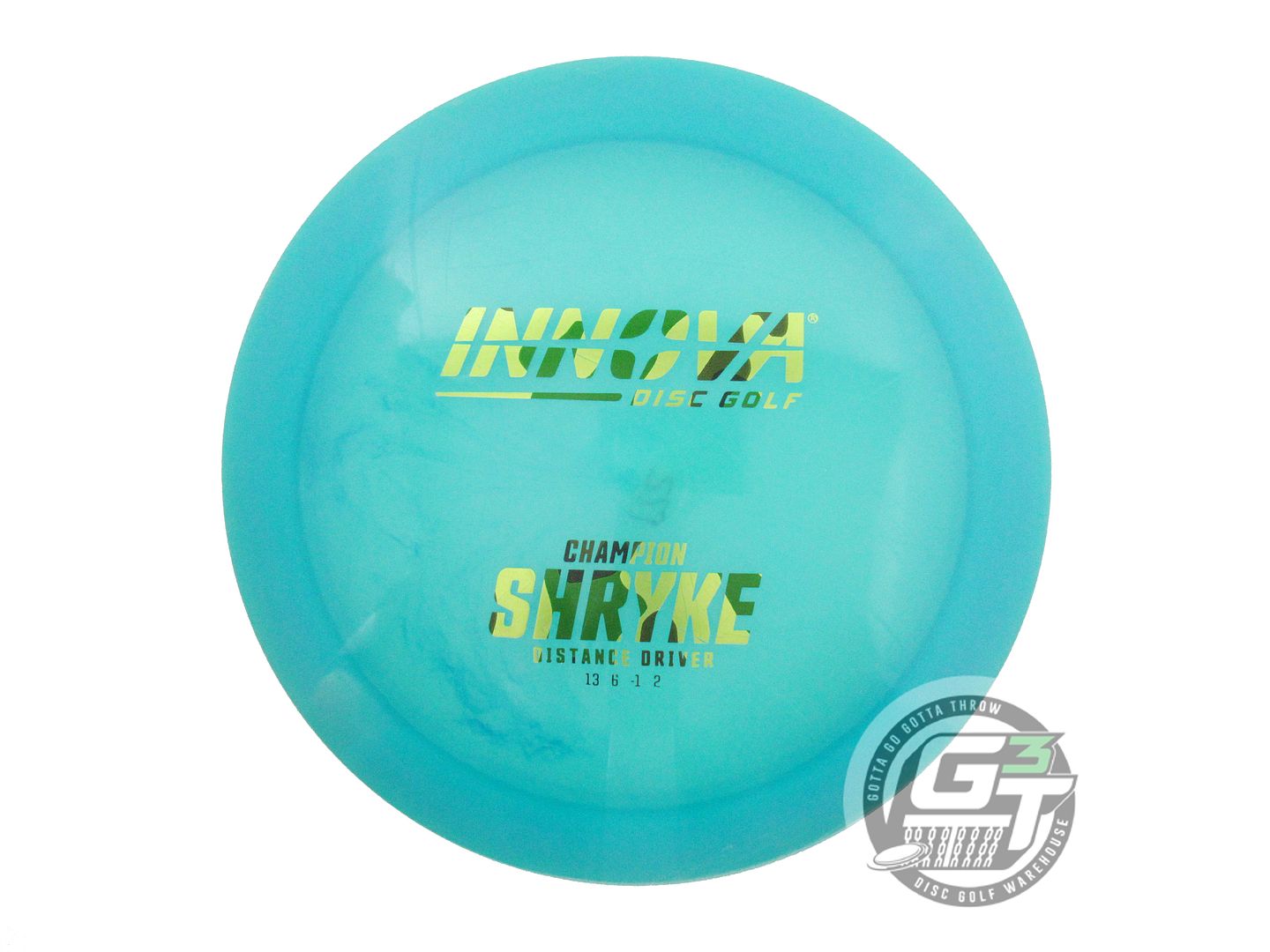 USED Innova Champion Shryke 172g Teal Green Camo Foil Distance Driver Golf Disc