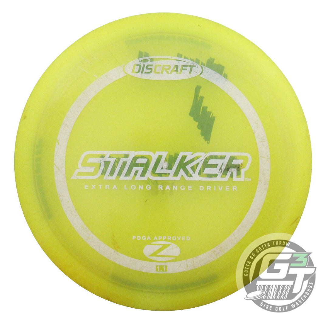 USED Discraft Z Stalker 176g Yellow White Stamp PFN Fairway Driver Golf Disc