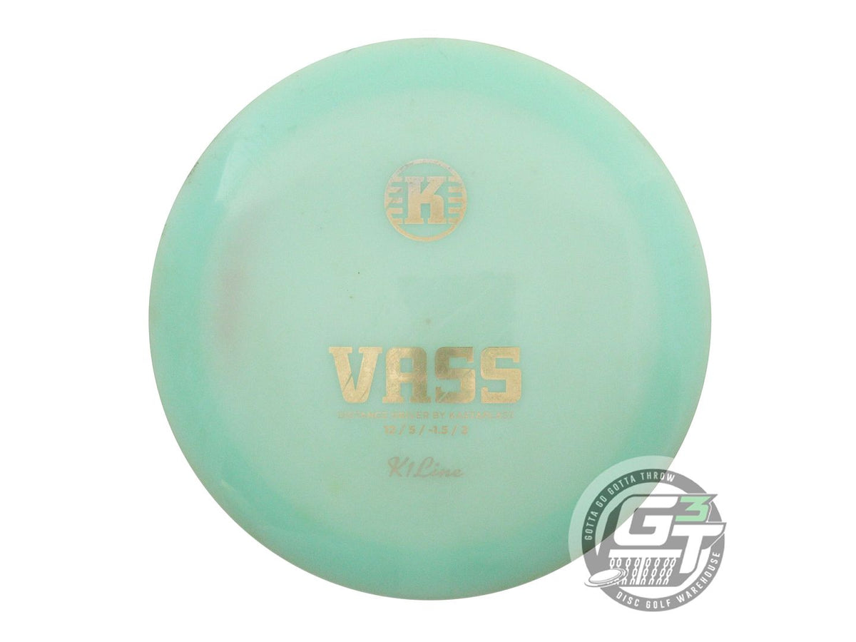 USED Kastaplast FIRST RUN K1 Vass 175g Mint Gold Foil Distance Driver Golf Disc