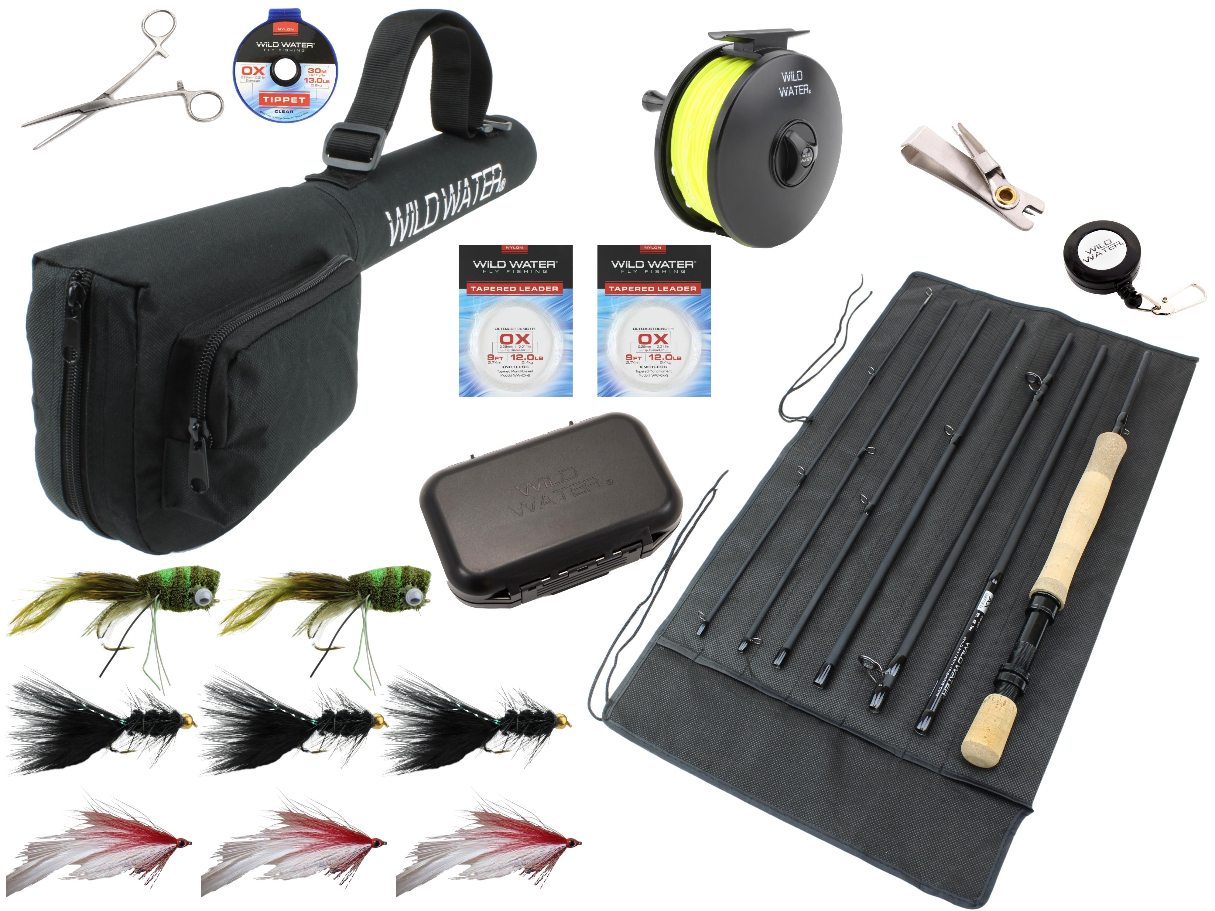 Wild Water Deluxe Freshwater Fly Fishing Combo, 9 ft 8 wt 7 Piece