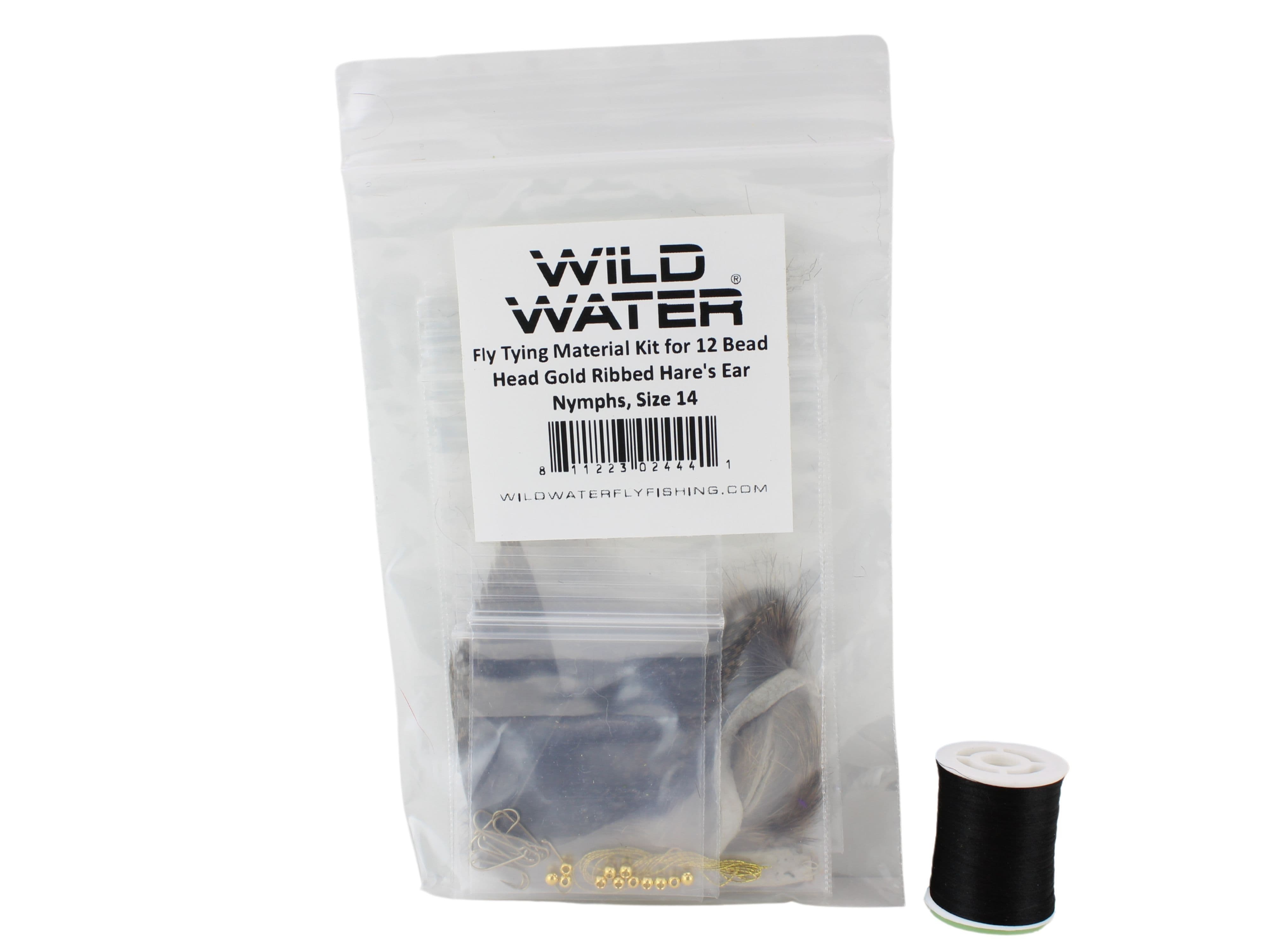 Wild Water Fly Fishing Fly Tying Material Kit, Bead Head Gold