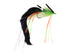 Black and Chartreuse Saltwater EP Foam Diver, size 2/0, Qty. 2