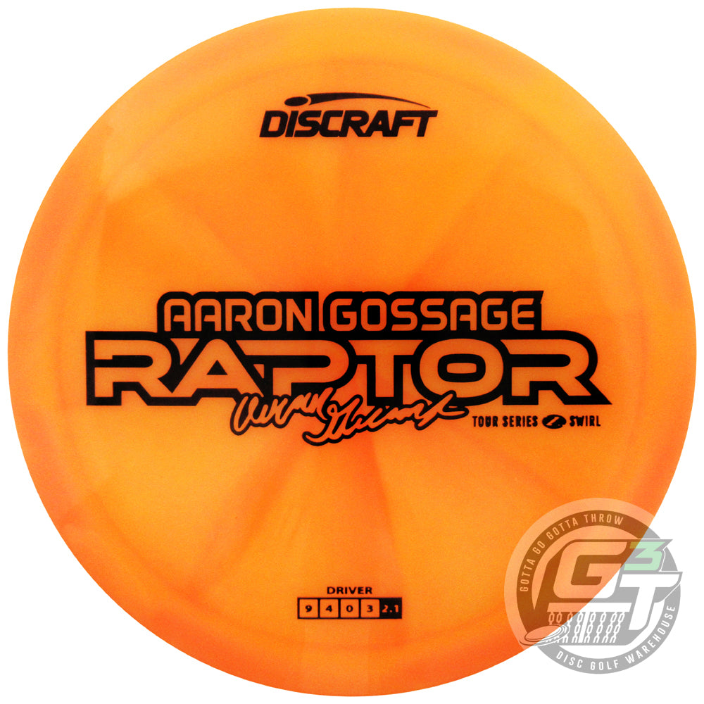 Discraft Limited Edition 2025 Tour Series Aaron Gossage Swirl Elite Z Raptor Distance Driver Golf Disc