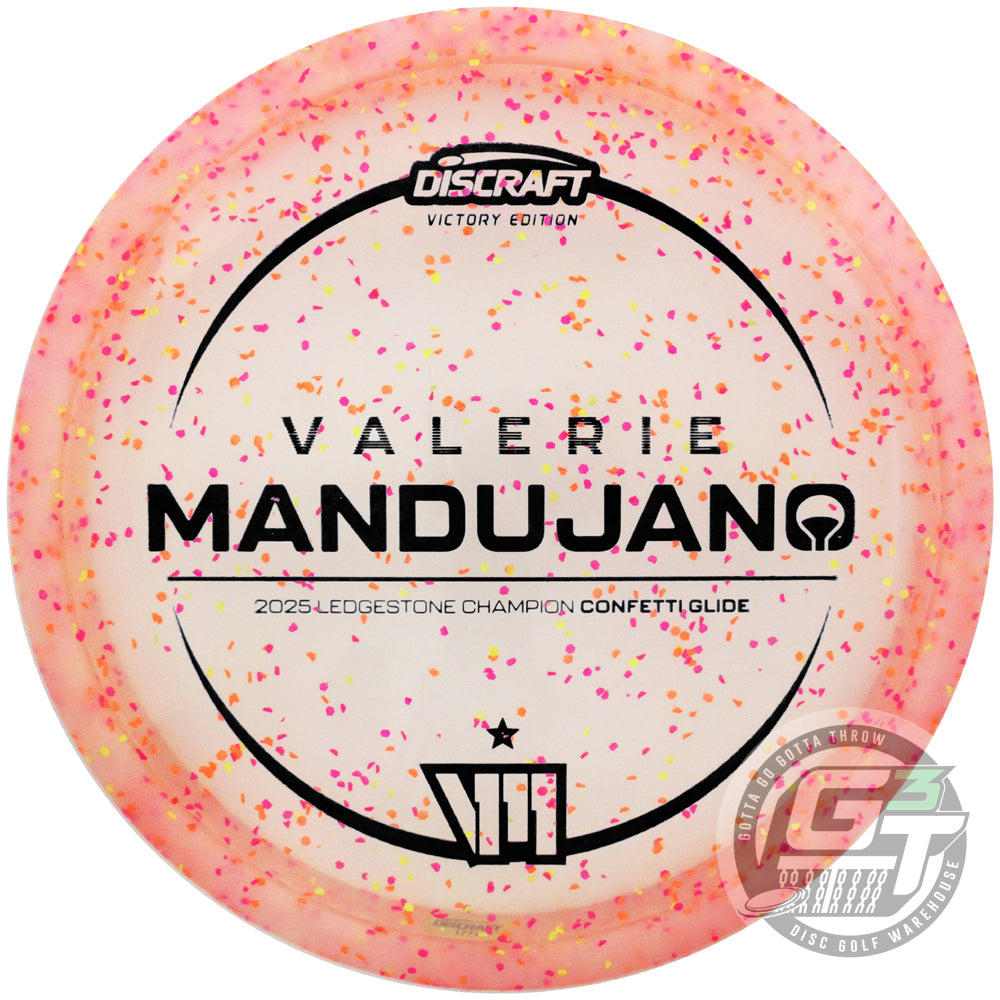 Discraft Limited Edition Victory Edition 2025 Ledgestone Open Champion Valerie Mandujano Confetti Elite Z Glide Fairway Driver Golf Disc