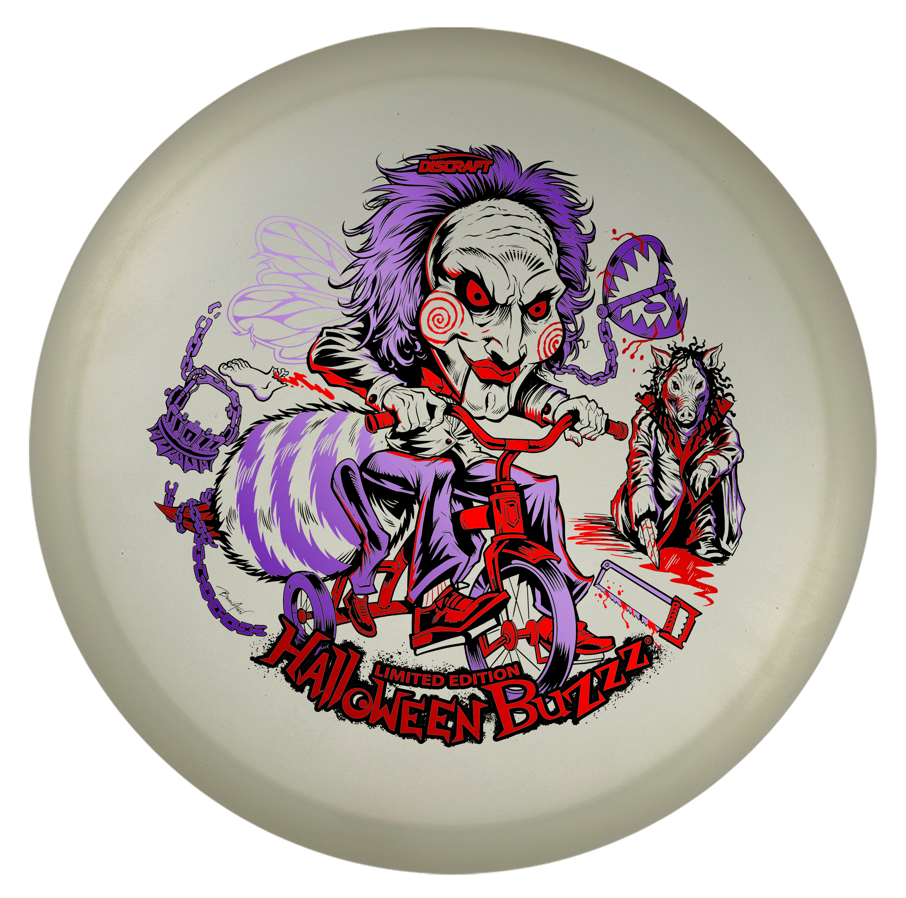 Discraft Limited Edition 2026 Halloween Tri-Foil Glo Elite Z Buzzz Midrange Golf Disc