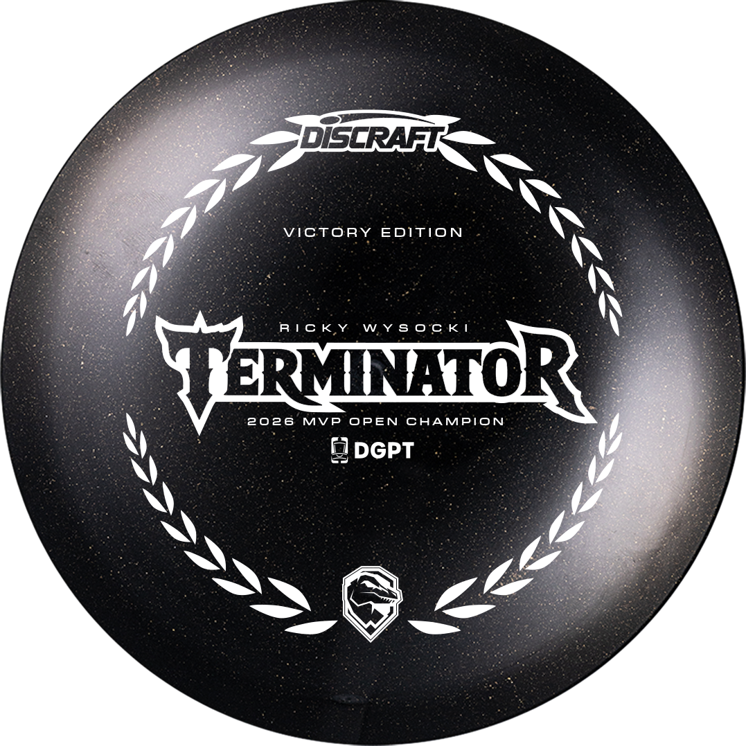 Discraft Limited Edition Victory Edition 2026 MVP Open Champion Ricky Wysocki Midnight Shimmer Elite Z Terminator Distance Driver Golf Disc