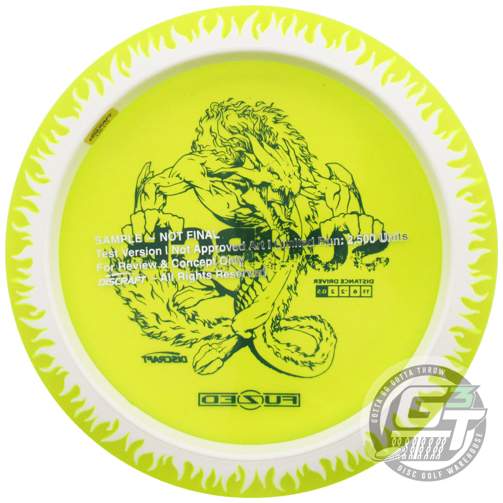 Discraft Limited Edition Sample Run FuZed Line Scorch w/ Flame Pattern Distance Driver Golf Disc (Limit 1 Per Customer)