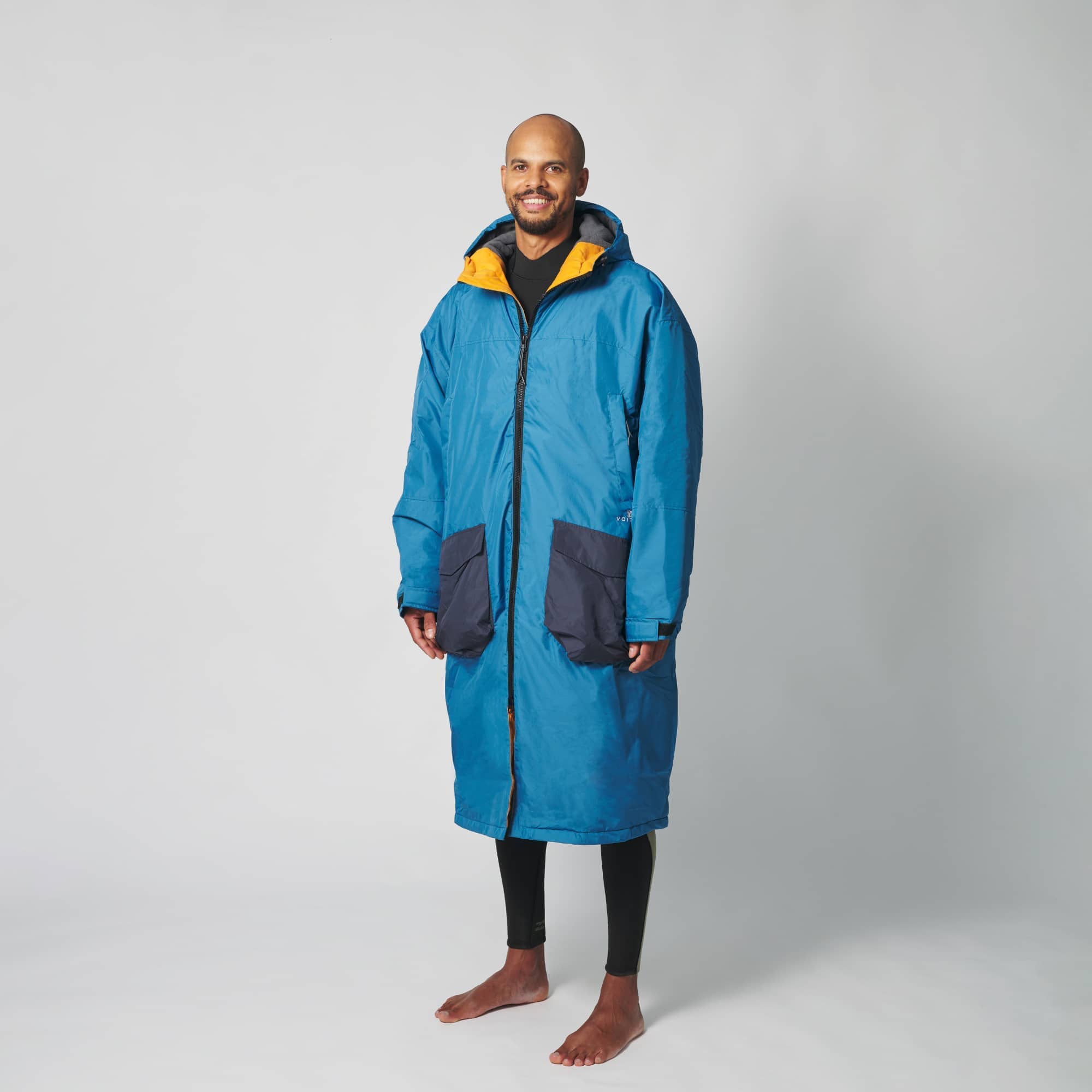 VOITED 2nd Edition Outdoor Changing Robe & Drycoat for Surfing, Camping, Vanlife & Wild Swimming - Blue Steel