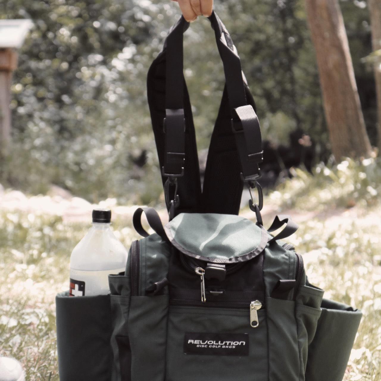 Revolution Mini Deluxe V3 Disc Golf Bag - Olive Green - Gotta Go Gotta Throw