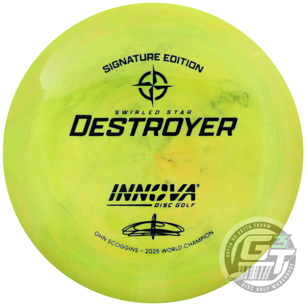 Innova Signature Edition Ohn Scoggins 2025 World Champion Swirled Star Destroyer Distance Driver Golf Disc
