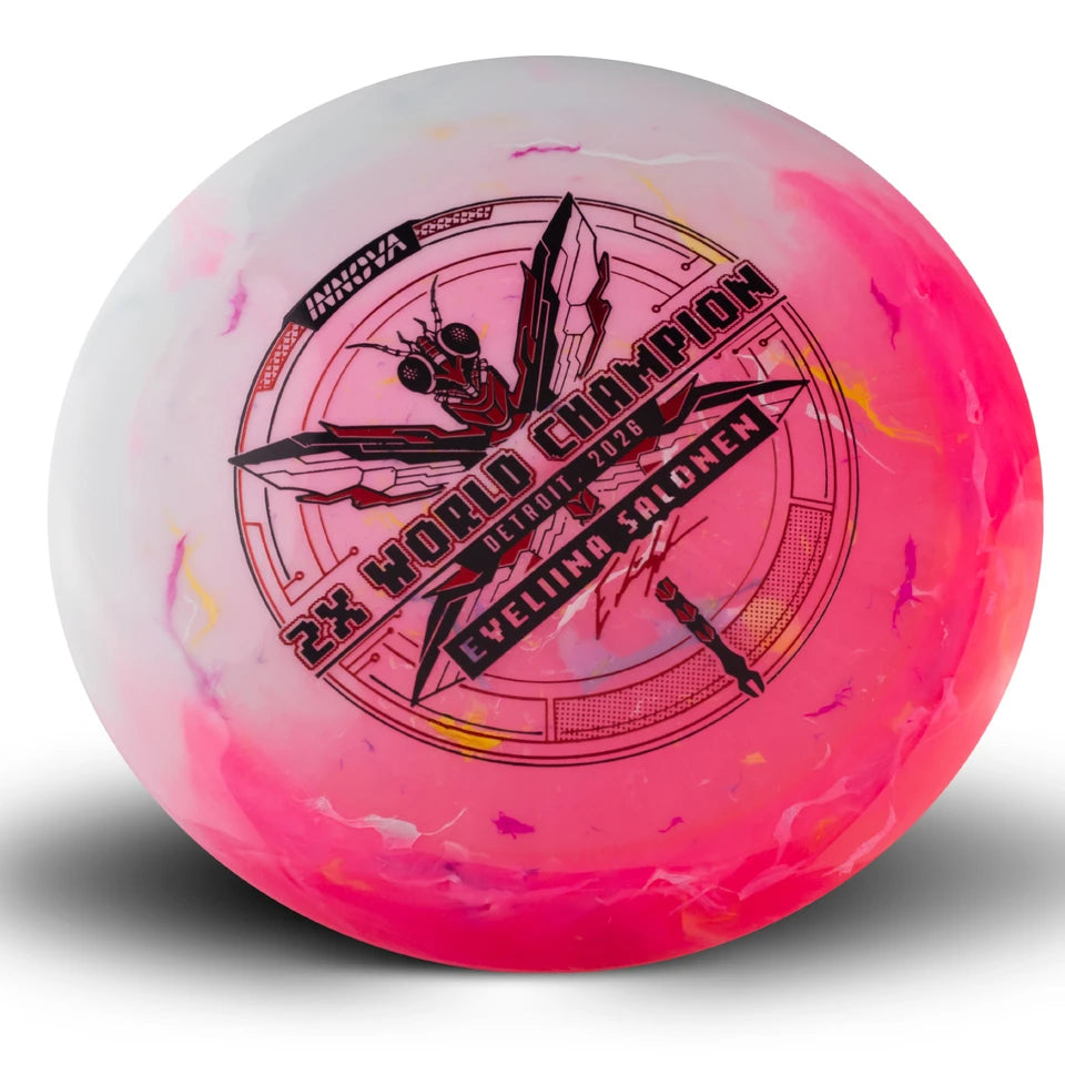 Innova Limited Edition 2026 Tour Series Eveliina Salonen PDGA Pro World Championship Commemorative Party Time Duo Destroyer Distance Driver Golf Disc