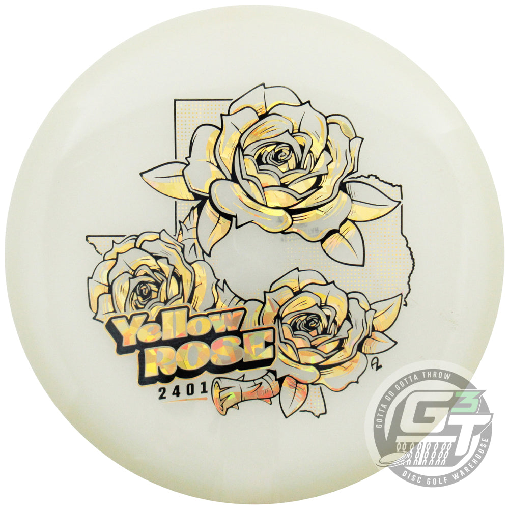 Lone Star Artist Series Glow Bravo Yellow Rose Putter Golf Disc